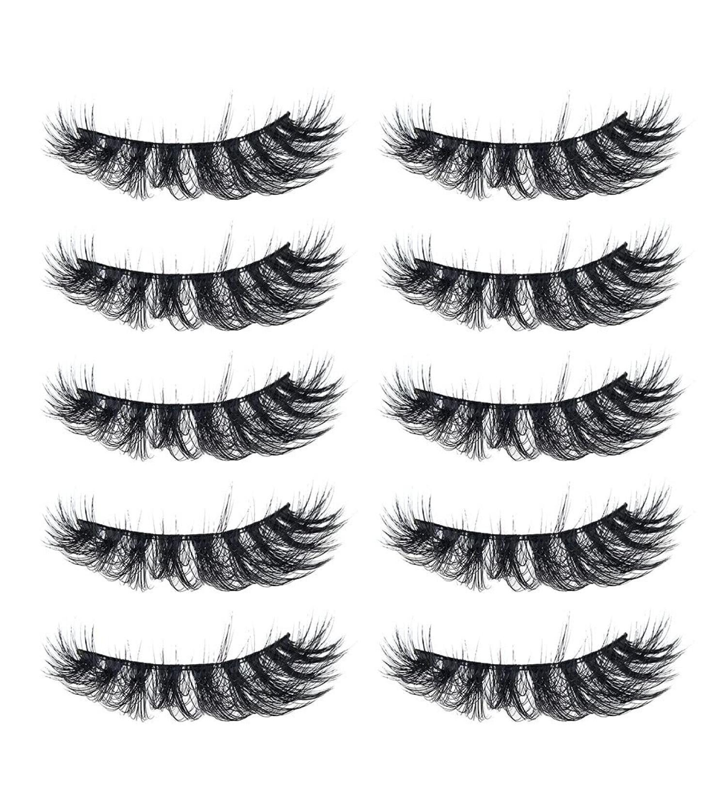 Holangela 5 Pairs Self-Adhesive Reusable False Eyelashes - Thick Natural Look for Effortless Makeup - Faux Lashes in One Size (B Unit) - Buy Online on GoSupps.com
