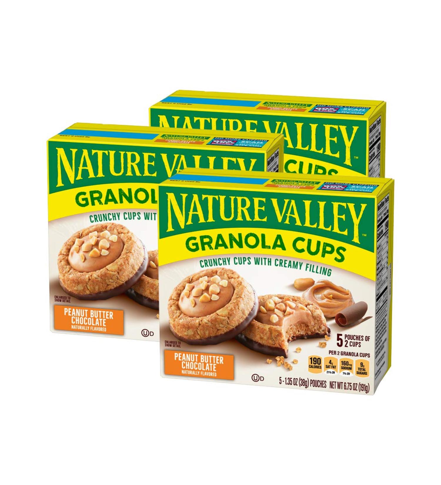 Nature Valley Peak Edition Granola Cups Peanut Butter 1.35 oz - 5 ct (Pack of 3) | 30 Cups - Buy Online on GoSupps.com