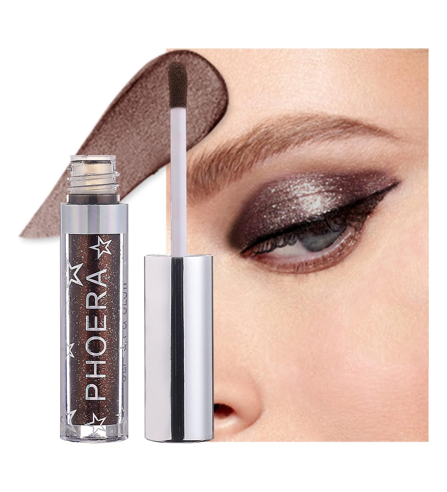 Erinde Liquid Glitter Eyeshadow - Shimmer Sparkle Eye Brightener Stick - Long Lasting Metallic Gloss Shadow - 107 Trust Fund - Buy Online on GoSupps.com