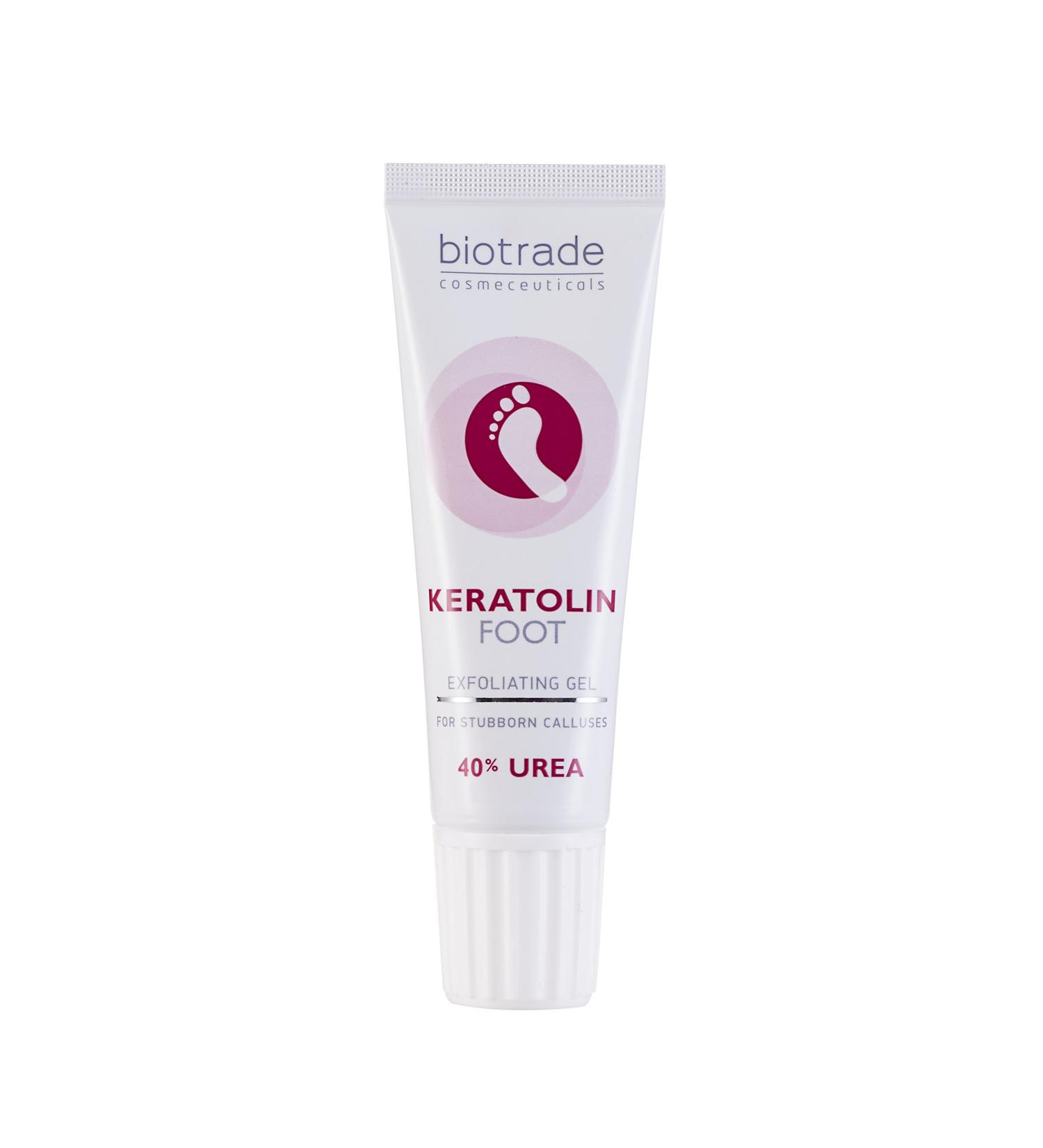 Keratolin Foot Gel 40% Urea | Exfoliating Gel for Thickened Skin & Nails | 15ml - Softens Skin in 7-10 Days | Biotrade - Buy Online on GoSupps.com