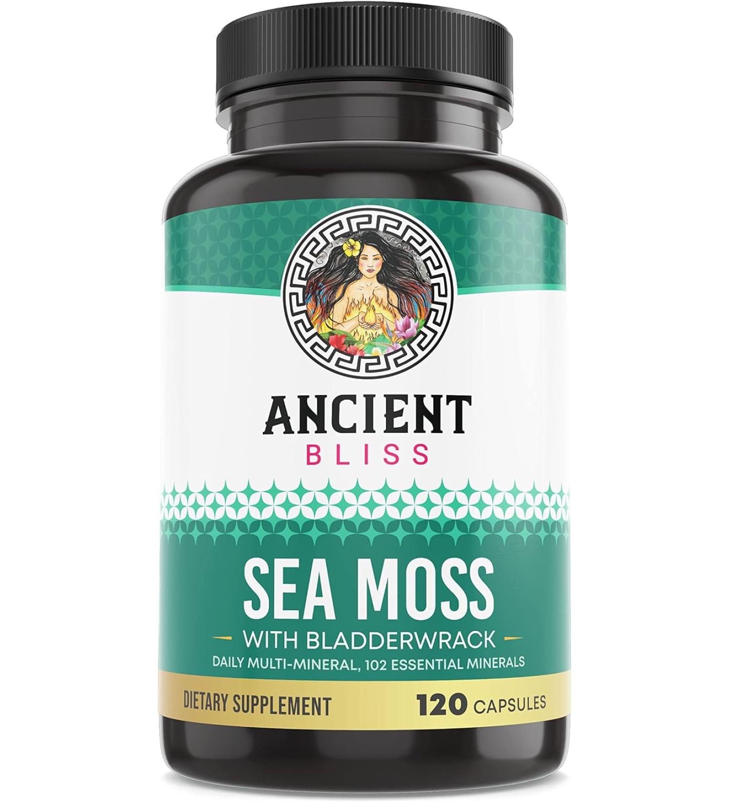 Ancient Bliss Organic Irish Sea Moss Pills - 120 Capsules - Buy Online on GoSupps.com