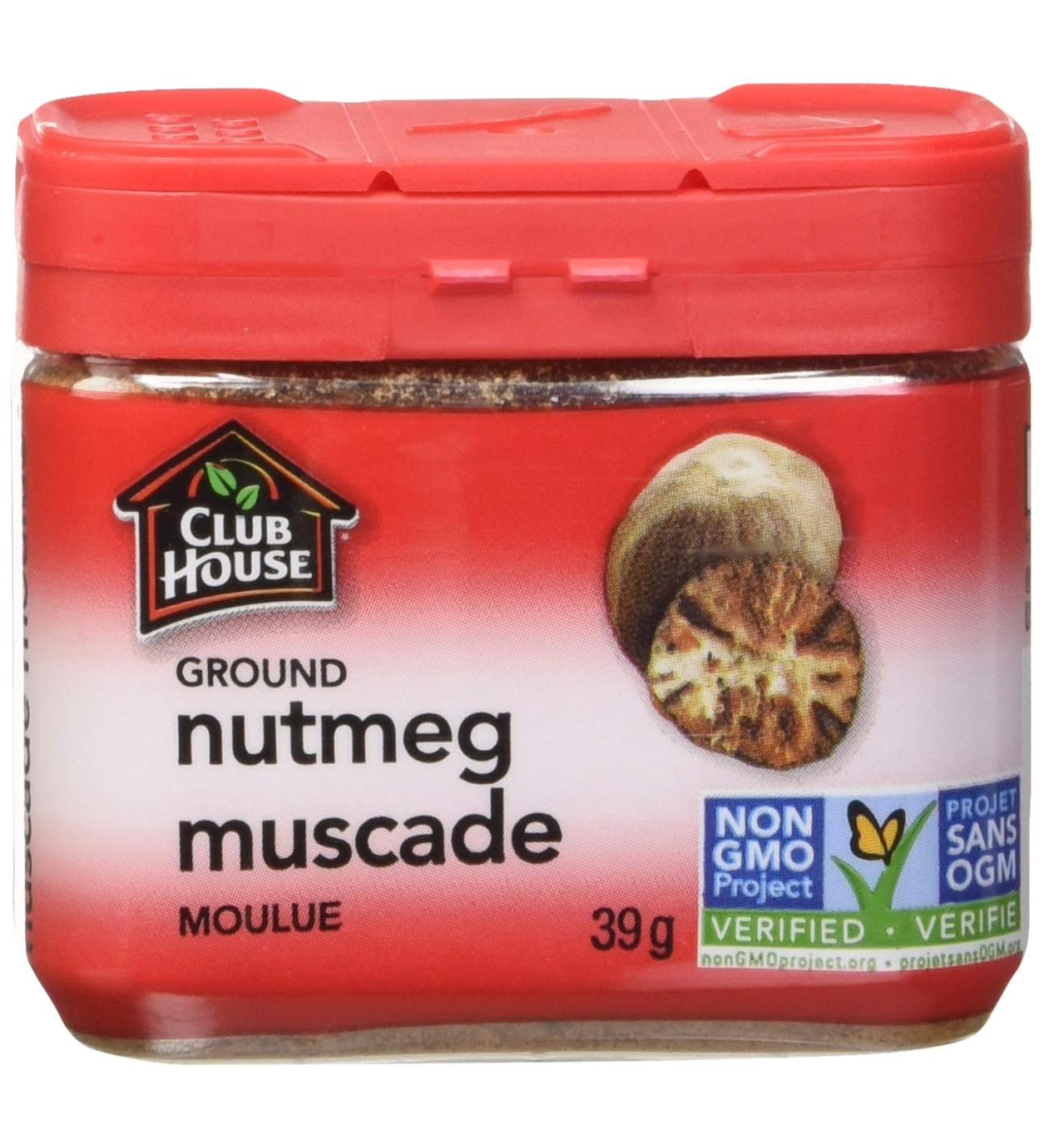 Club House Quality Natural Herbs & Spices Ground Nutmeg Plastic Can 39g 39 g (Pack of 1) - Buy Online on GoSupps.com