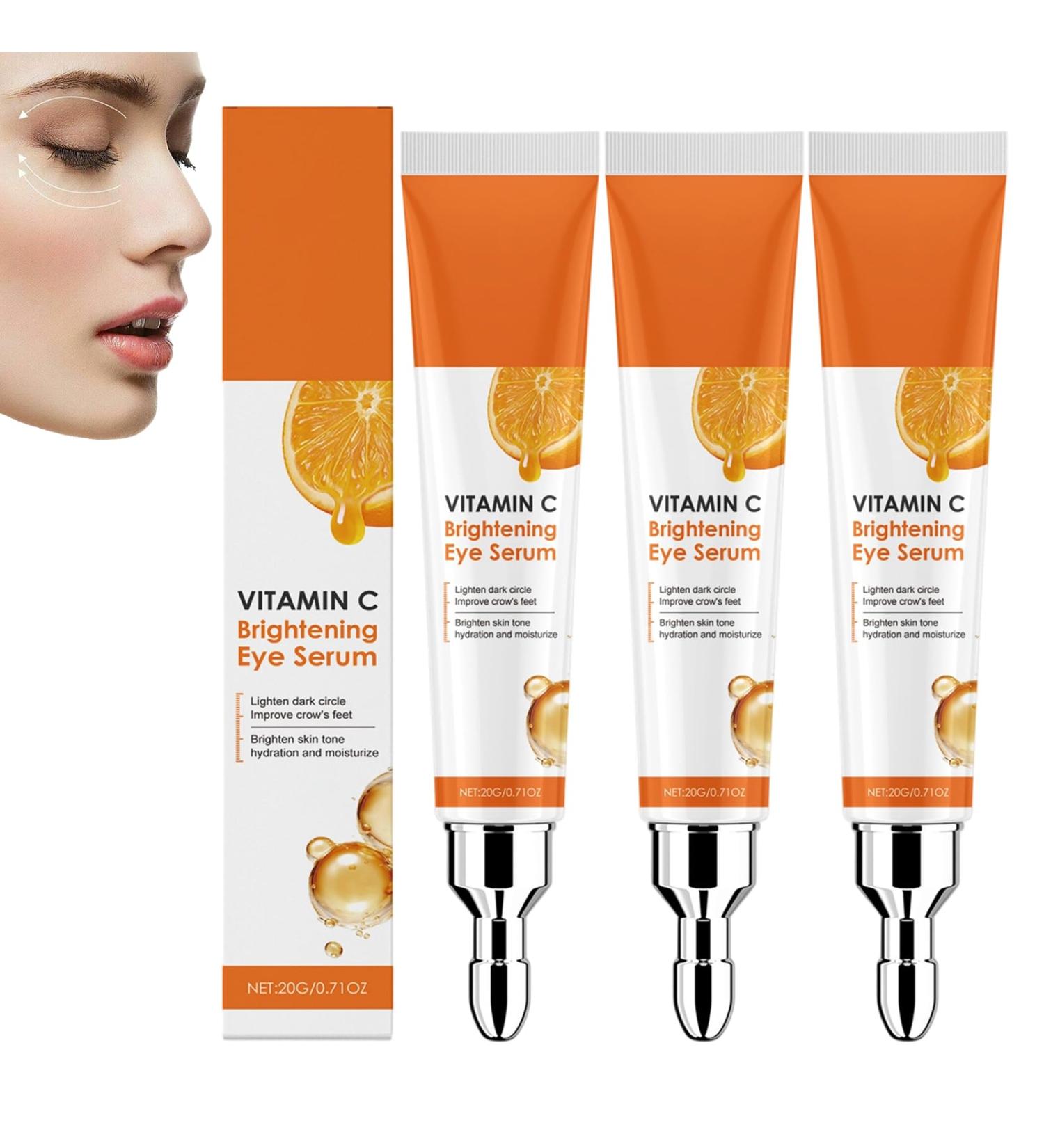 homomdy Vitamin C eye contour serum eye cream for dark circles and puffiness anti-wrinkle and anti-aging instantly brightening firming under-eye cream smoothing of fine lines - Buy Online on GoSupps.com