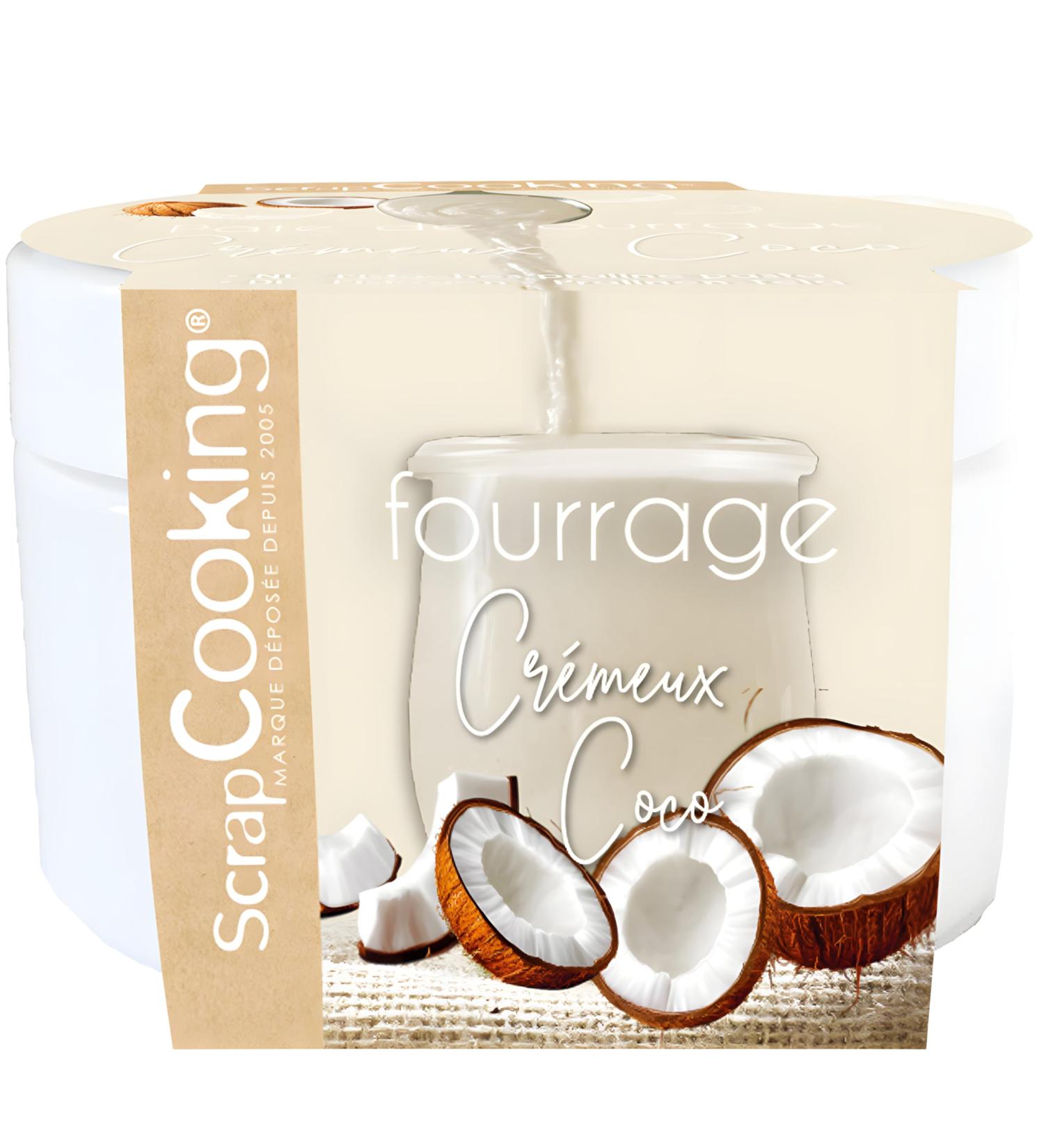 ScrapCooking - P te de Fourrage Cr meux Coco 200 g - Pour Fourrer Tablettes clairs Choux Rochers Macarons G teaux B ches de No l & Cookies - Noix de Coco - P tisserie - 4635 - Buy Online on GoSupps.com