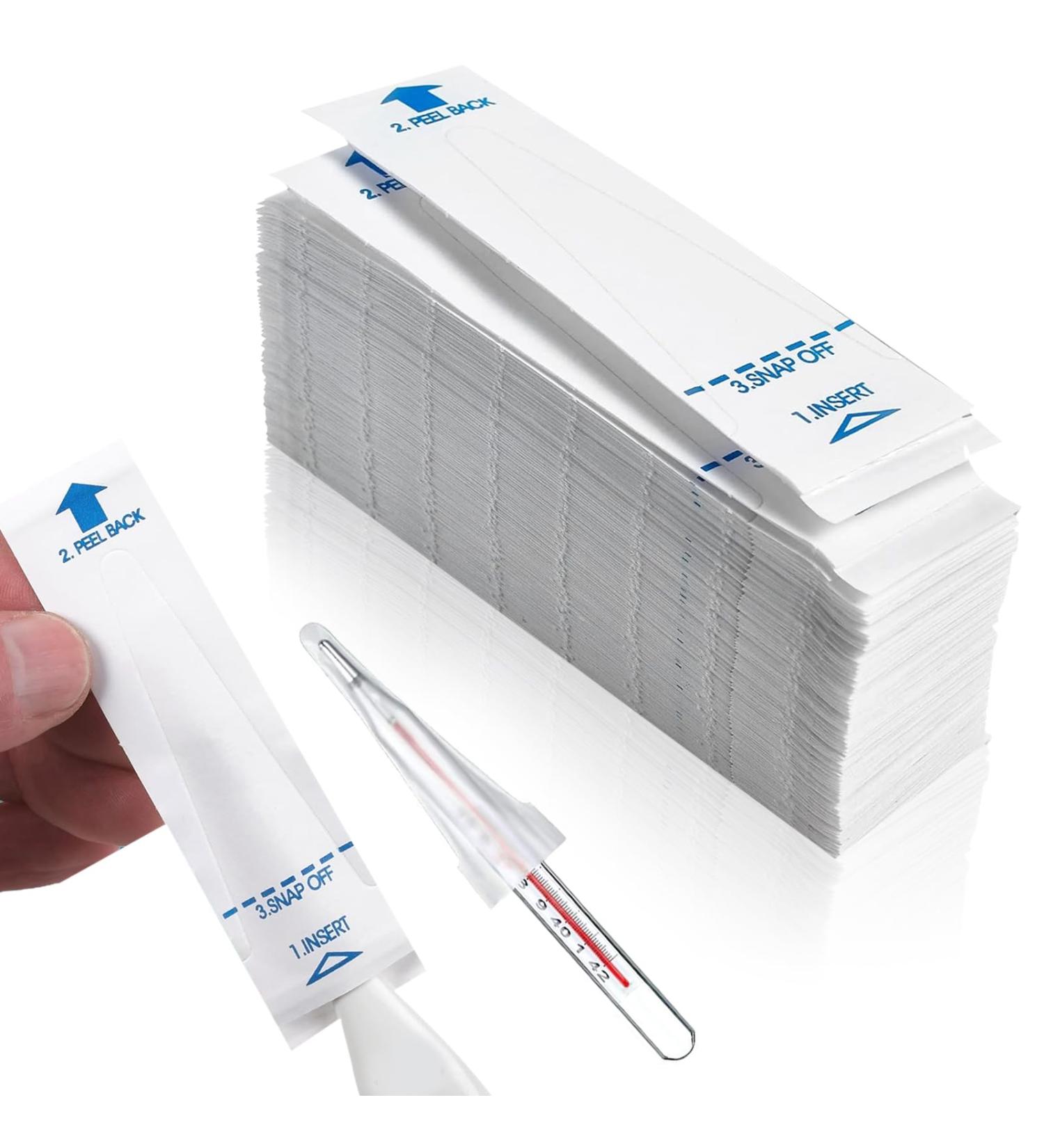 100 Pieces Digital Thermometer Probe Covers Disposable Thermometer Sleeves Universal Electronic Thermometer Covers for Accurate Sanitary Oral Rectal and Underarm Digital White 100pcs - Buy Online on GoSupps.com