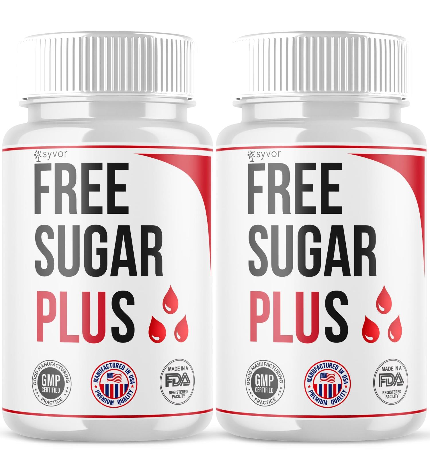 (2 Pack) Free Sugar Plus Capsules Official FreeSugarPlus Blood Health Pills With All Natural Ingredients Free Sugar Plus Optimal Wellness Support with Premium Vitamins for Women & Men (120 Capsules) - Buy Online on GoSupps.com