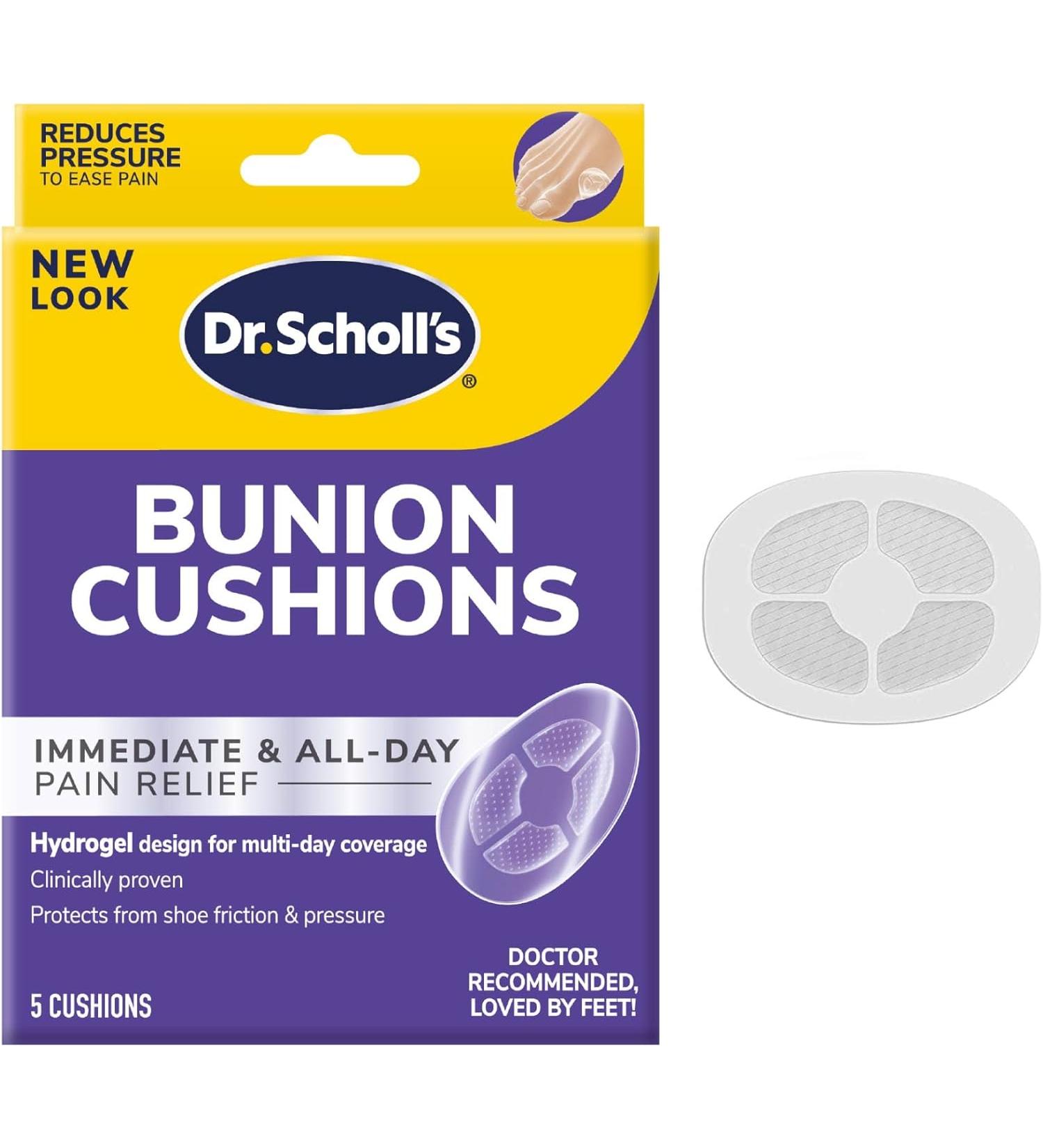 Dr. Scholl's Bunion Cushion with Duragel Technology 5ct - Pain Relief from Shoe Pressure and Friction - Fits Any Shoe - 5 Count Pack - Buy Online on GoSupps.com