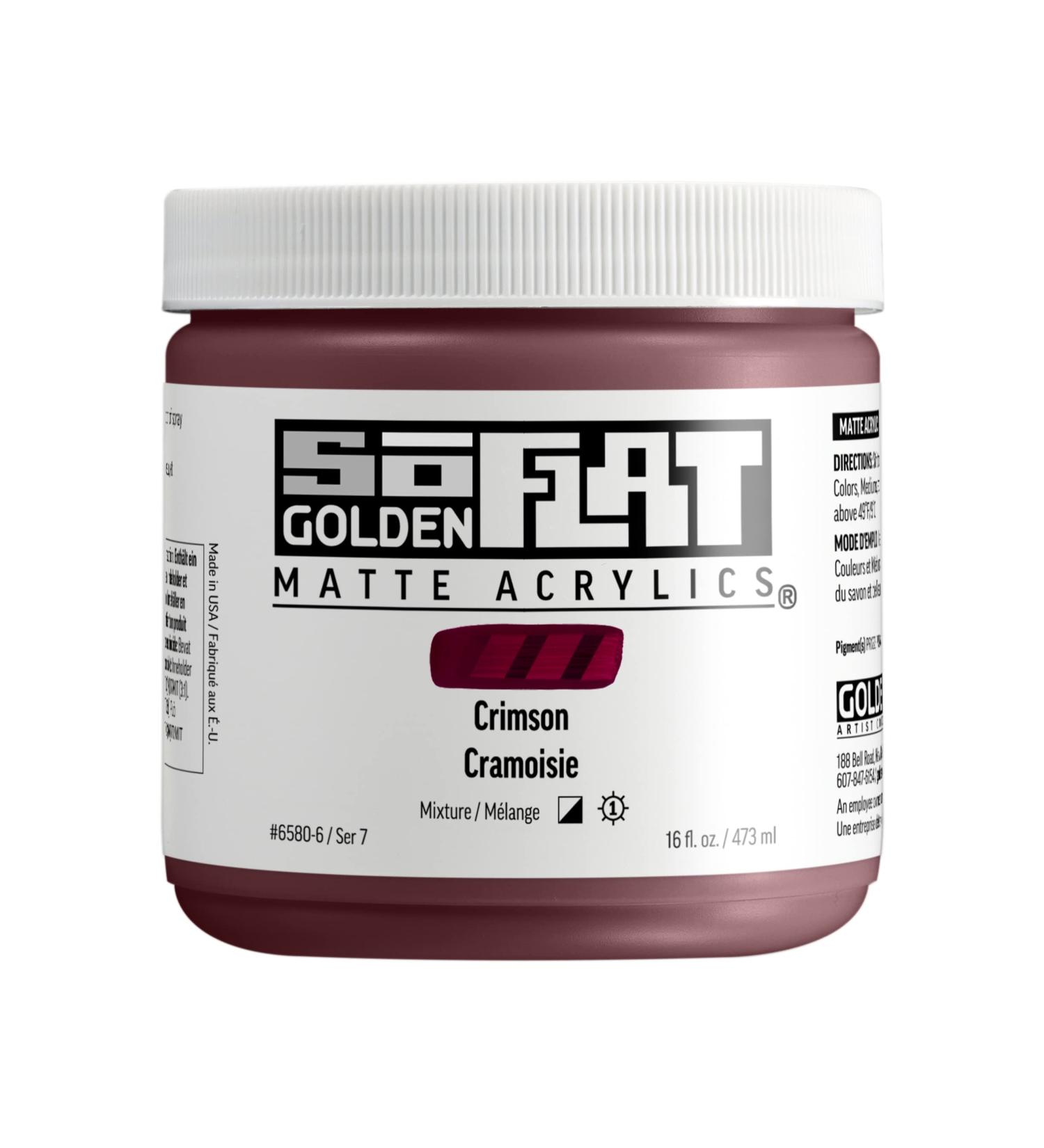 Golden : SoFlat : Matte Acrylic Paint : 473ml : Crimson - Buy Online on GoSupps.com