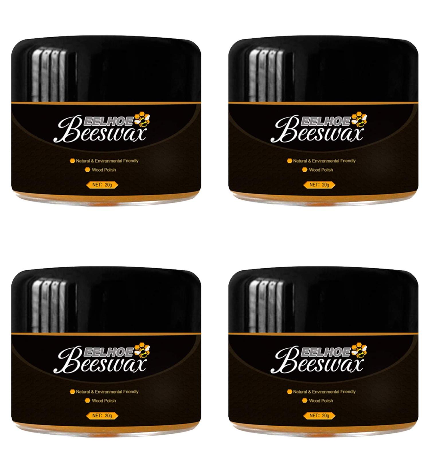 LINGDANG Wood Seasoning Beewax Traditional Beeswax Polish All Purpose Natural Wood Wax Beeswax Furniture Polish For Wood Doors Floor Tables Kitchen Cabinets Chairs (4pcs) - Buy Online on GoSupps.com