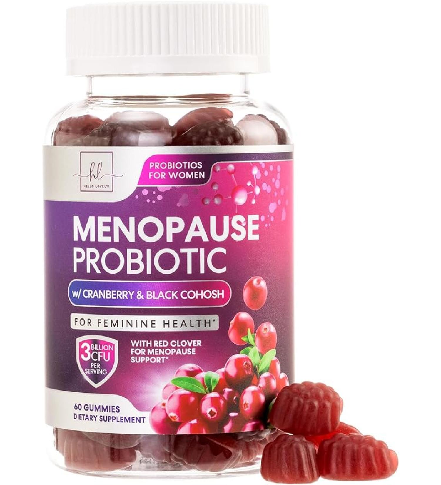 Menopause Probiotics Gummy with Cranberry | Natural Relief for Weight Loss  Hot Flashes  Night Sweats | 3 Billion CFU  Immune Support | Probiotic Supplement - 60 Gummies - Buy Online on GoSupps.com