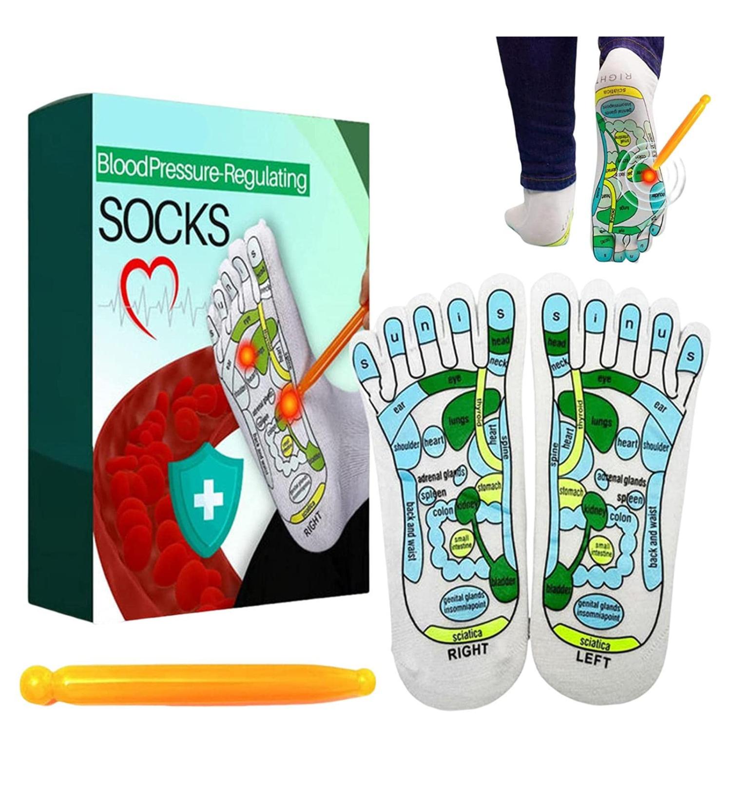 Acupressure Reflexology Socks for Ultimate Foot Massage | Cotton Manual Massaging Socks for Men & Women - Buy Online on GoSupps.com