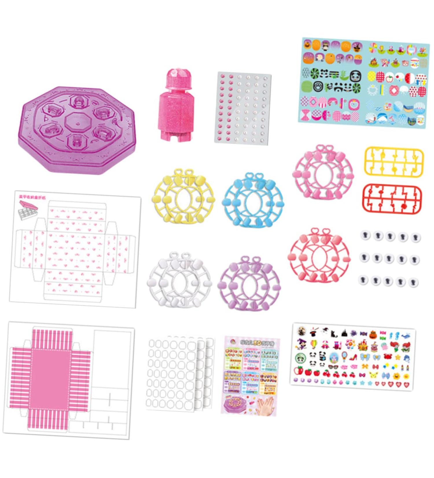 minkissy Kids Nail Kit 3 Sets Children's Nail Art Toys Makeup Toy Nails Kit Kids Fake Nails Makeup Kit Nail Tool Kit Nail Kits Fake Nail Kit for Kid Plastic Manual Nail Stickers Toddler - Buy Online on GoSupps.com