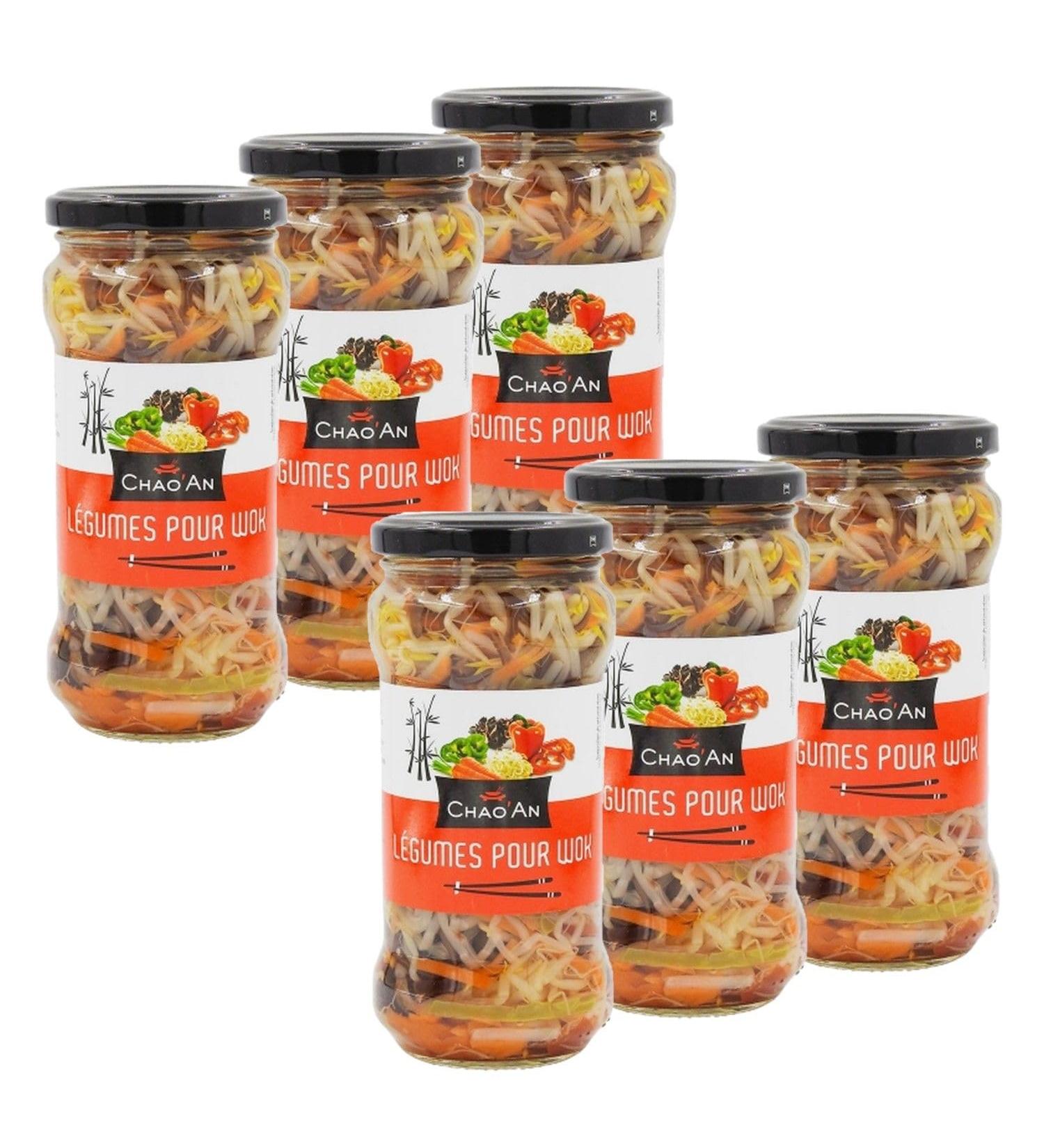 Chao'an Pack of 6 Wok Vegetables - Chao'an - 330g Jar