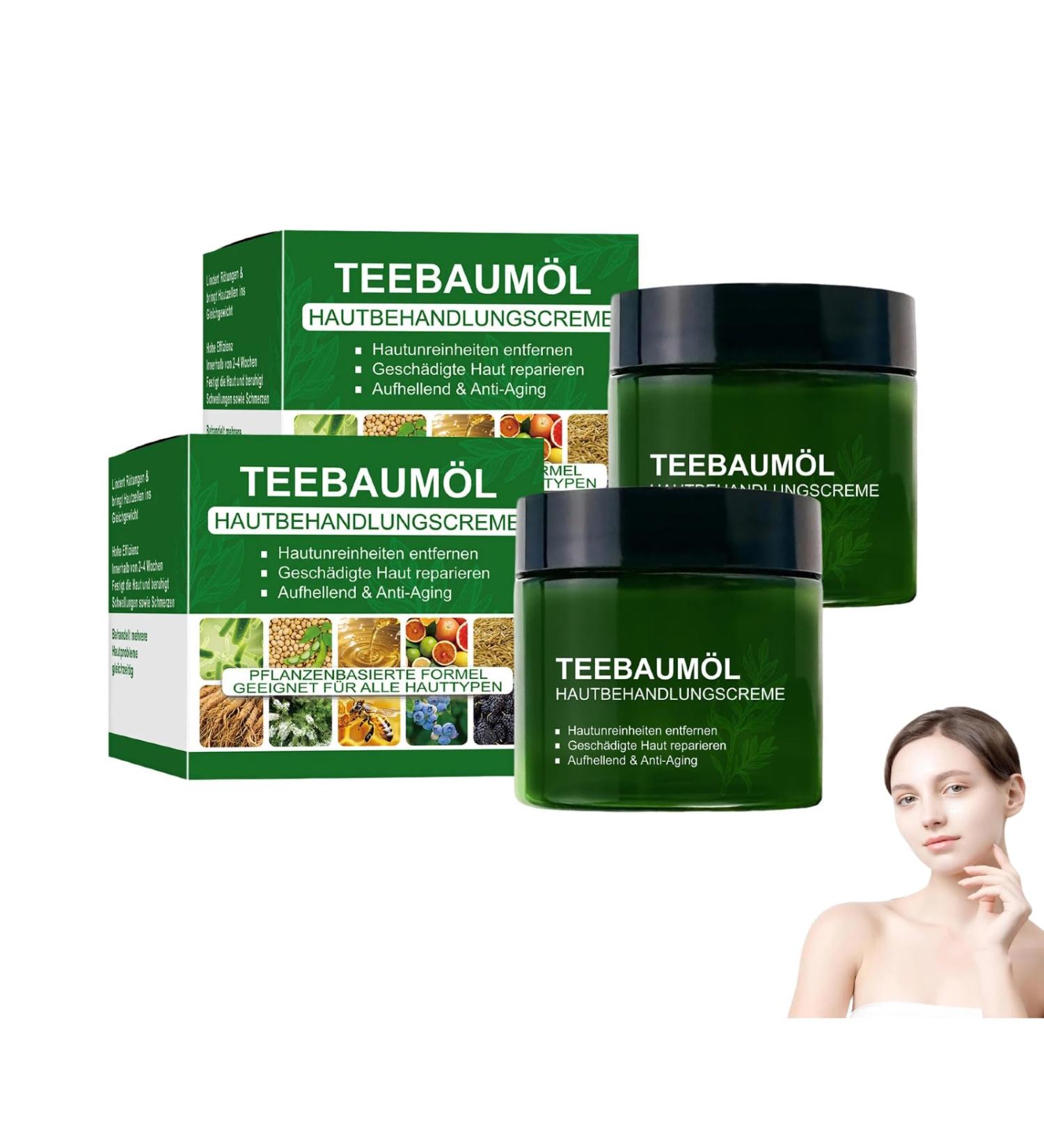  Generisch Set of 2 tea tree oil creams for women natural cosmetics for the care of impure skin for all skin types - Buy Online on GoSupps.com