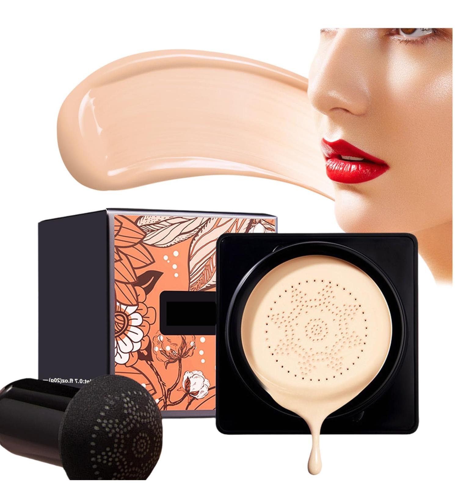 2024 New Waterproof Air Cushion CC Cream For Beauty Beauty Cream With Mushroom Brush Mushroom Head Air Cushion CC Cream (Ivory white*1pcs) - Buy Online on GoSupps.com