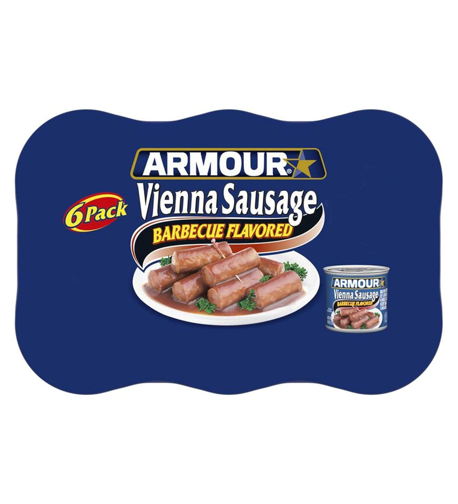 Armour Star Vienna Sausage - Barbecue - Pack of 6 - 4.6 Oz. - Buy Online on GoSupps.com