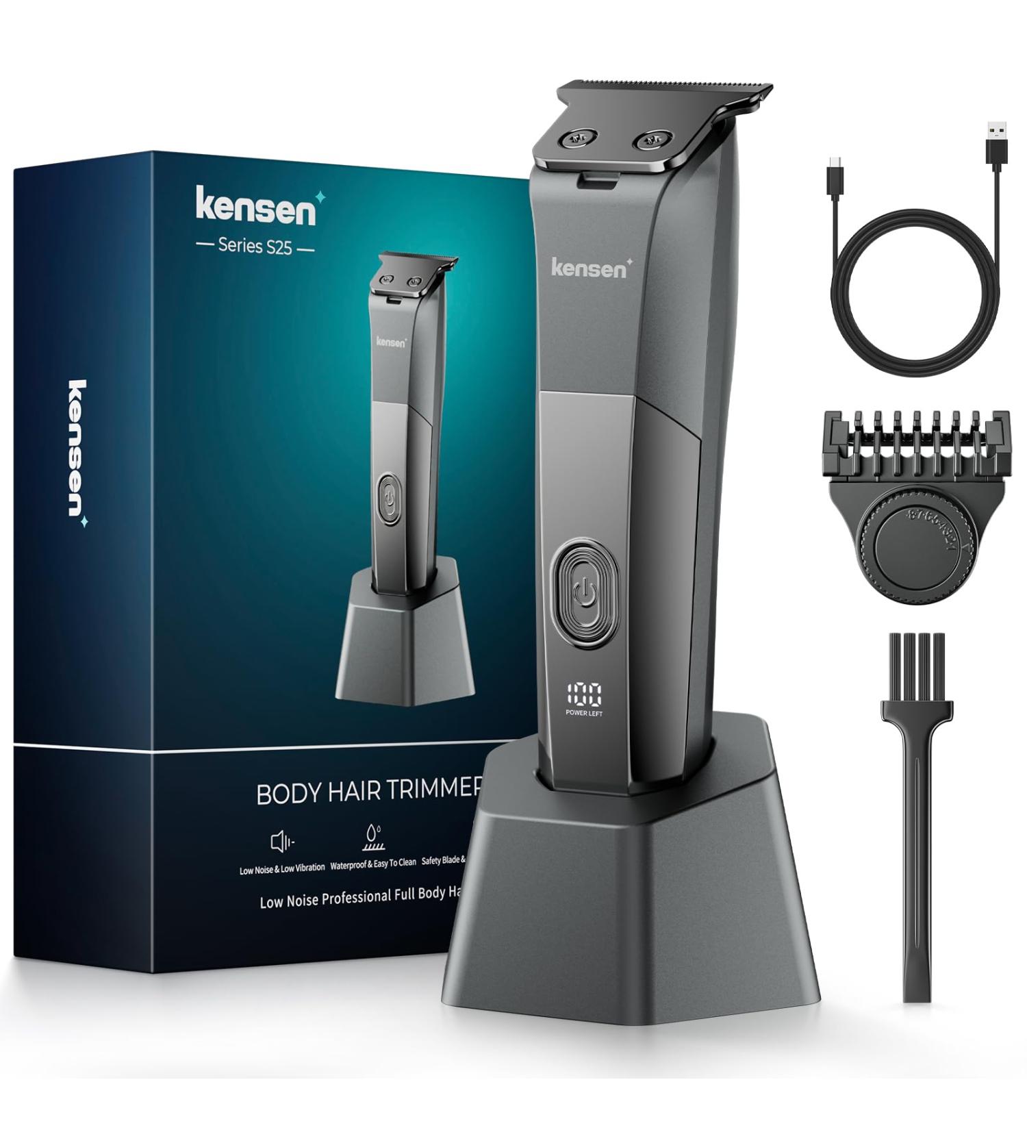 Best Body Hair Trimmer for Men - Waterproof Electric Groin & Pubic Hair Groomer Rechargeable Cordless Kit for Wet/Dry Use - Buy Online on GoSupps.com