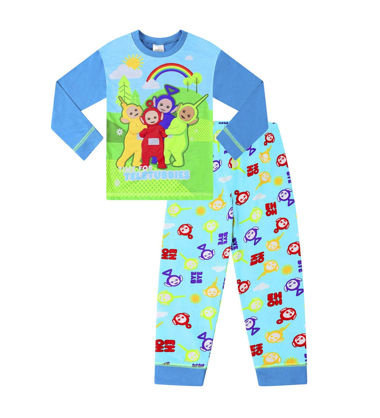 Teletubbies 2-3 Years Blue Long Pyjamas - Tinky-Winky, Dipsy, Laa Laa, Po | Kids Pajama Set - Buy Online on GoSupps.com