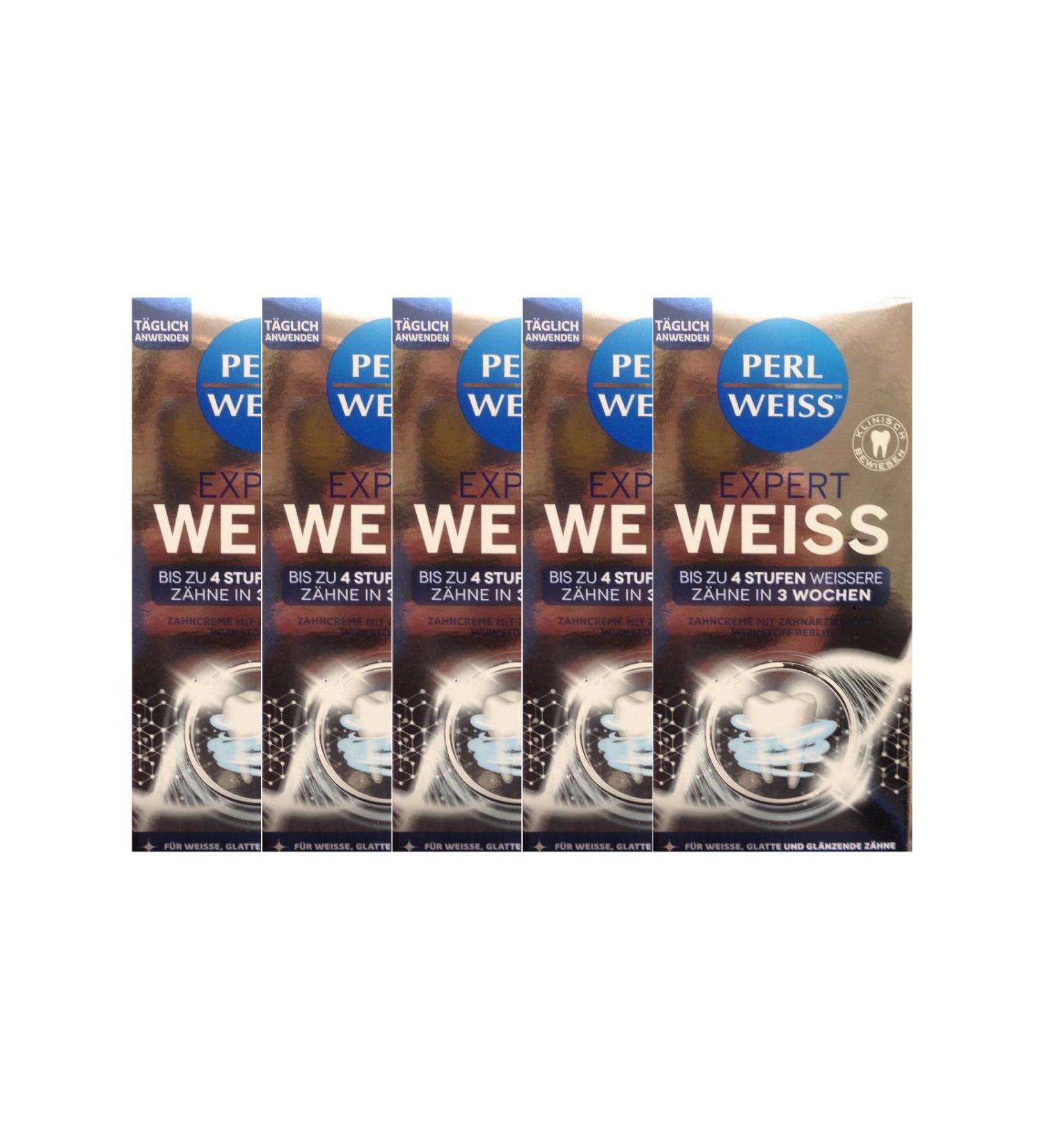 Expert ZC Weiss - Pack of 5 teeth whitening toothpastes 50 ml PERLWEISS