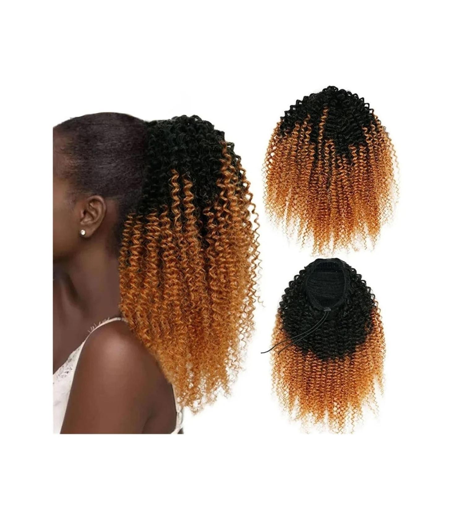 Ponytail Extension Afro Puff Drawstring Ponytail Extension 14-22 Afro Kinky Curly Human Hair Pony Tail for Black Women #1B/30 Remy Hair Drawstring Ponytail Hair Pieces Ponytail Hairpiece for Women ( 14inches - Buy Online on GoSupps.com