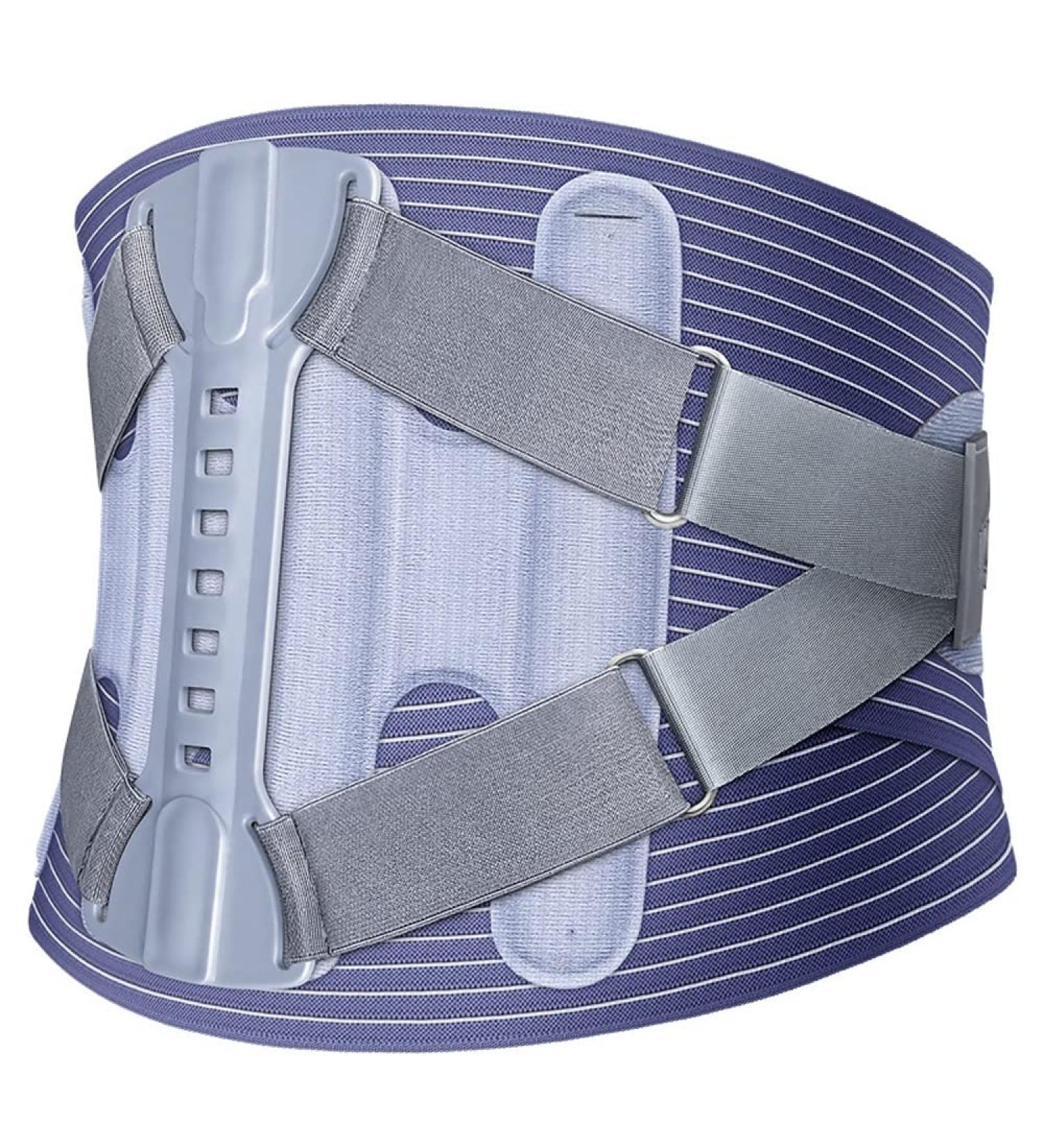Orthopedic Back Support Belt - Lumbar Spine Decompression Corset for Pain Relief Sciatica Scoliosis & Herniated Disc | Blue XL Size - Buy Online on GoSupps.com