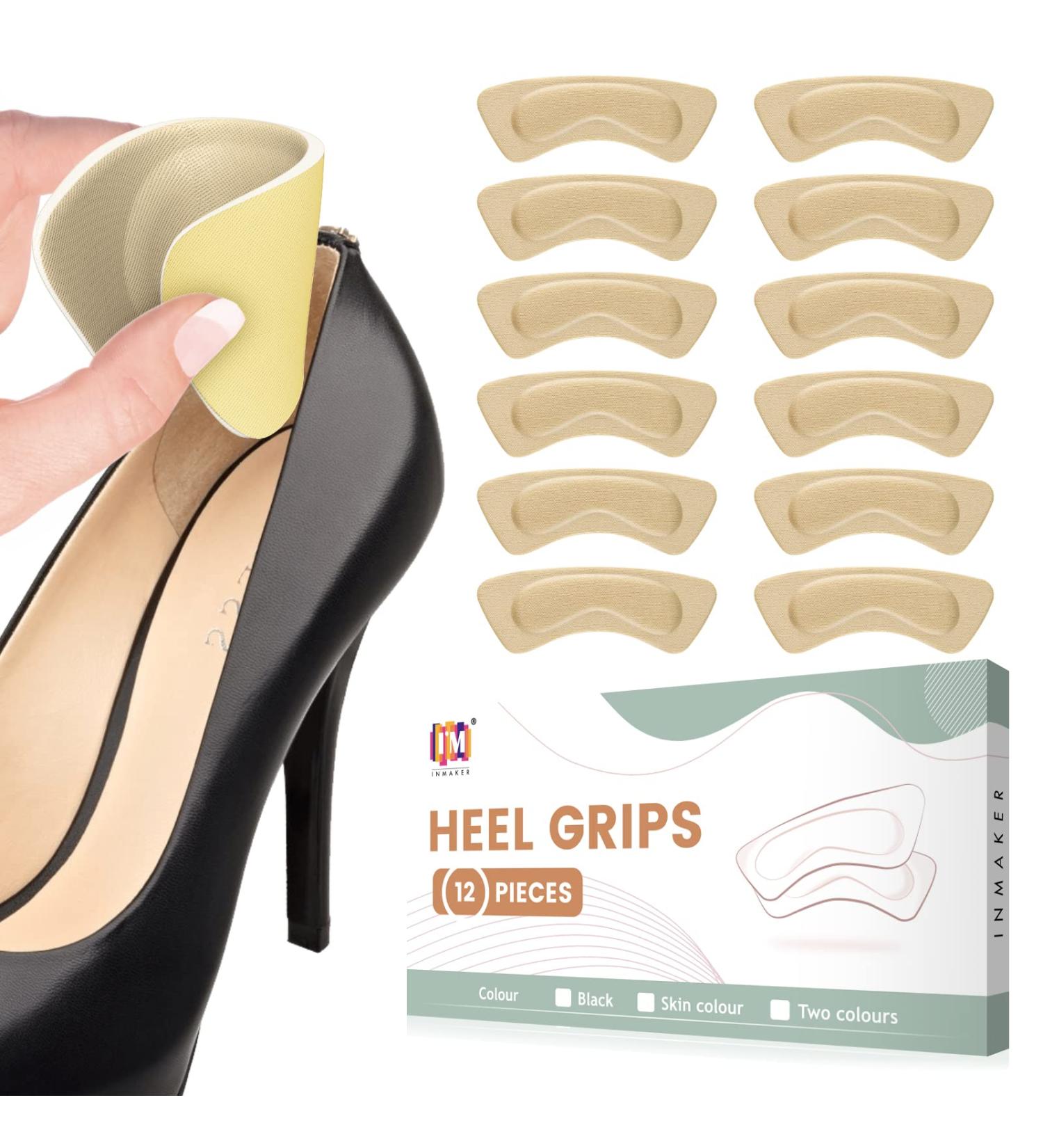 Inmaker Heel Cushion - 12 Thick Heel Pillows for Women Men & Children - Comfortable Skin Color Cushions for All Shoes - Buy Online on GoSupps.com