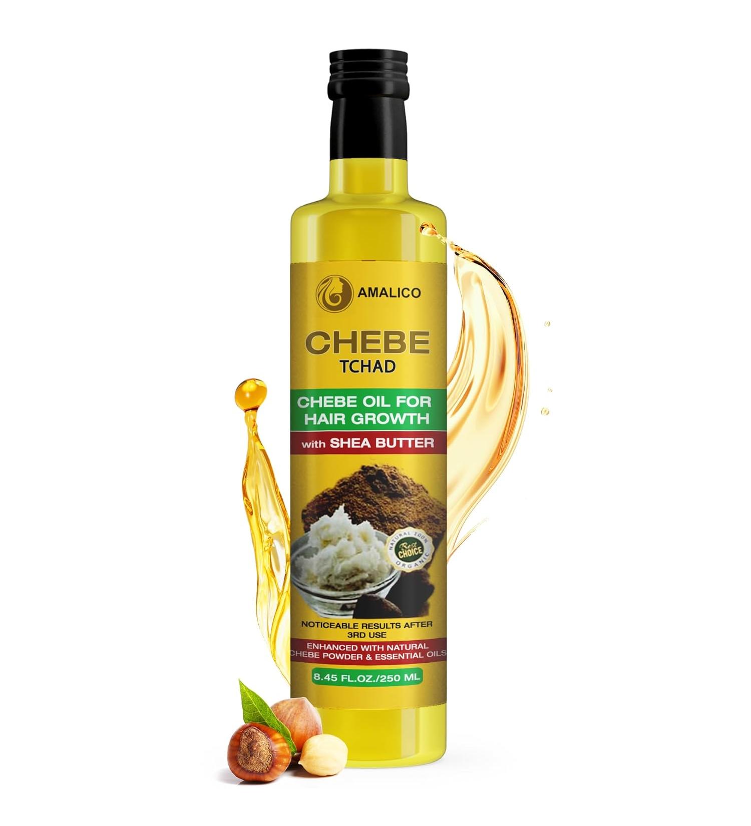 Amalico Chebe Hair Growth Oil 8.45 fl. Oz. - Organic Solution for Stronger  Healthier Hair - Buy Online on GoSupps.com