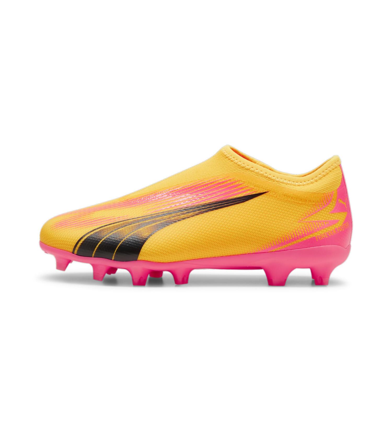 PUMA Unisex Kids Ultra Match Ll FG/AG Jr Soccer Shoe - 34 EU Sun Stream/Puma Black/Sunset Glow - Best for International Shipping - Buy Online on GoSupps.com