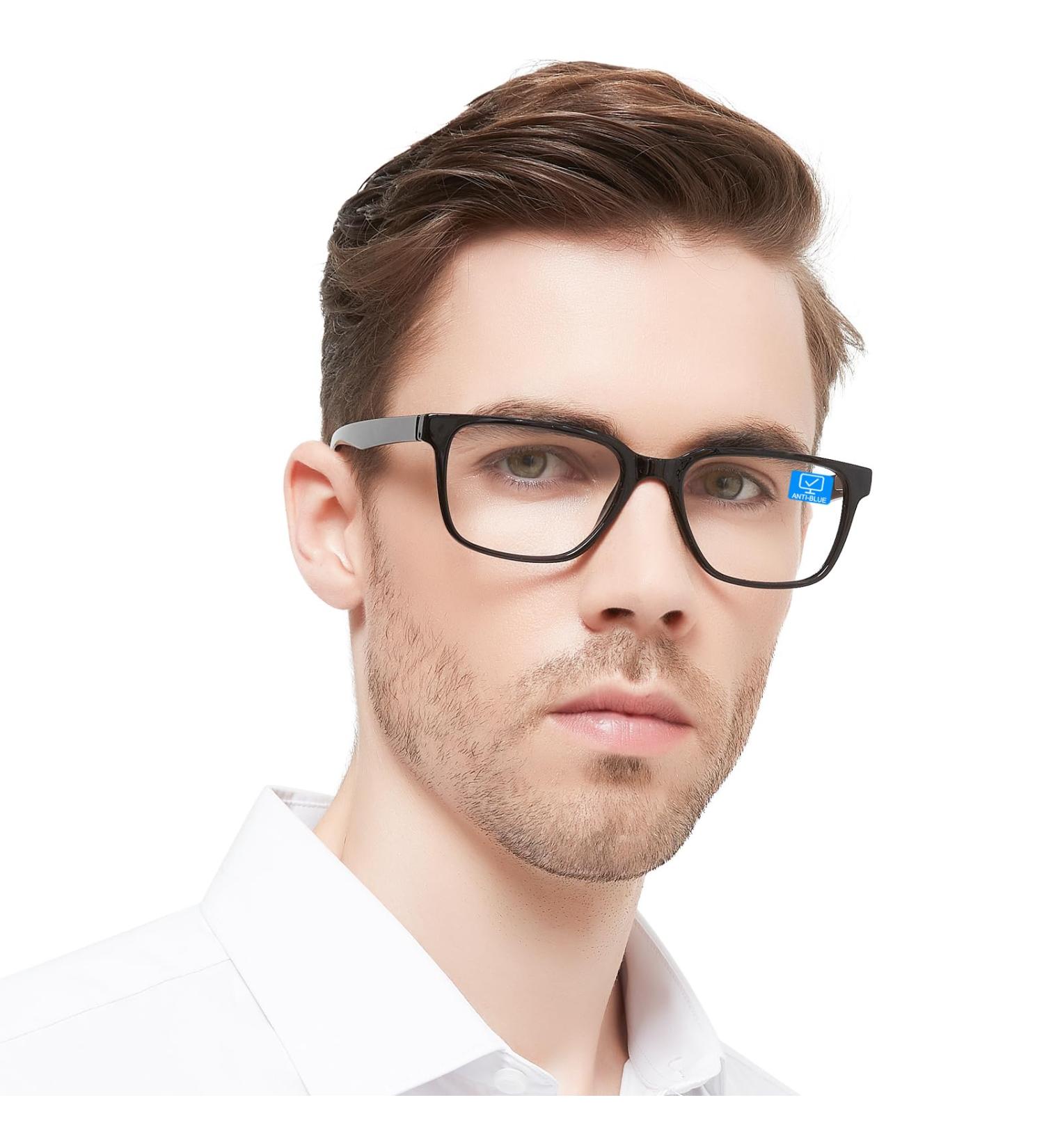 OCCI CHIARI Blue Light Blocking Reading Glasses for Men - A-Black 1.5x Computer Readers | Protect Your Eyes and Enhance Vision - Buy Online on GoSupps.com