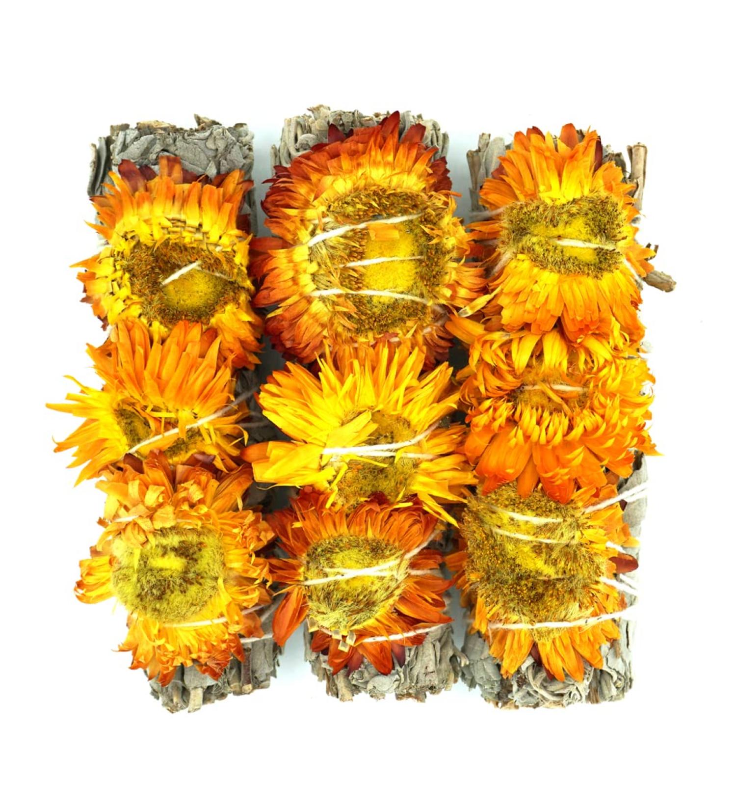 FAIZA NATURALS Sunflower White Sage Smudge Stick - 3 Pack | Cleansing and Purifying Bundle - Buy Online on GoSupps.com