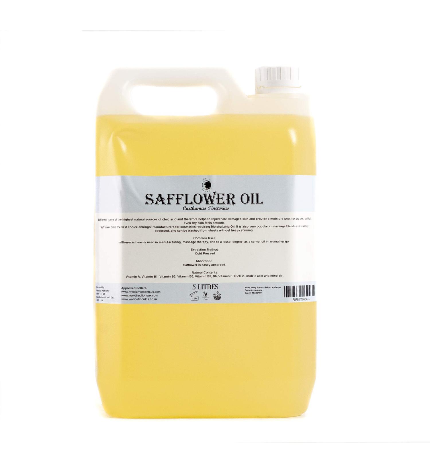 Buy Mystic Moments Safflower Carrier Oil - 5 Liters - 100% Pure | International Shipping Available - Buy Online on GoSupps.com