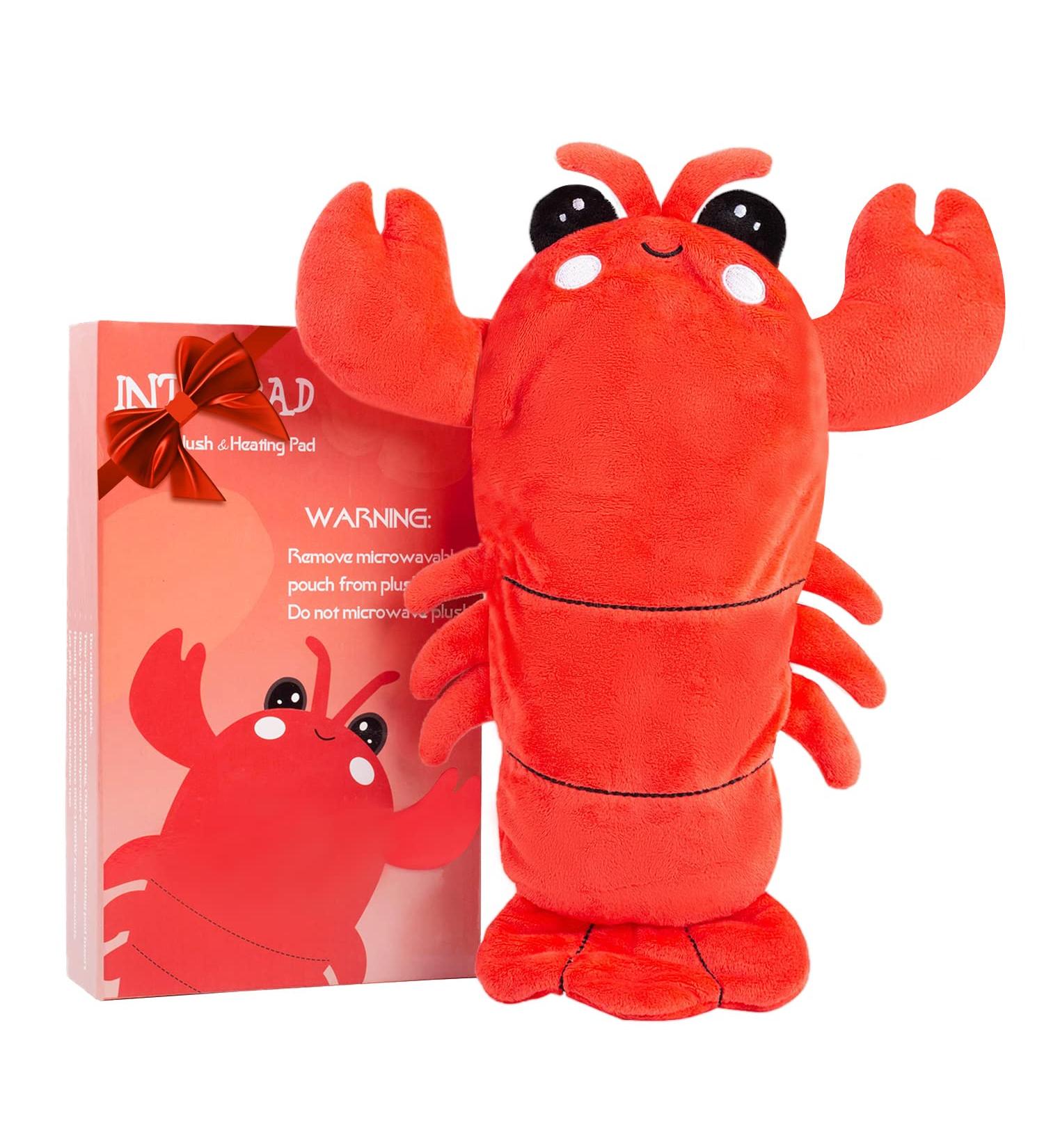 Intoypad Microwavable Menstrual Heating Pad - Cute Lobster Plush Warming Pillow - Buy Online on GoSupps.com