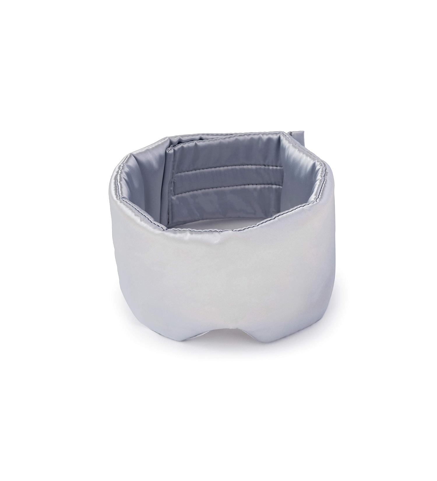 Premium Moonbow Satin Sleep Eye Mask - Soft Comfort Eye Shade for Men & Women - Ideal for Travel - Silver - Buy Online on GoSupps.com