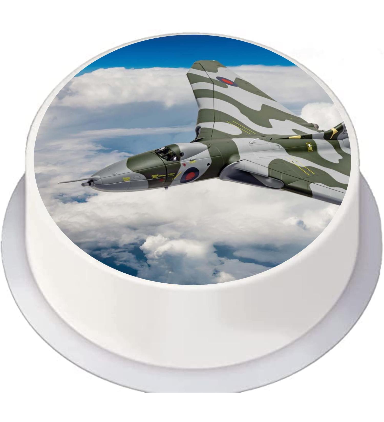 cakes edible RAF Vulcan Bomber Round 7.5 inch party decoration Topper on Icing/Fondant/Frosting Sheet - Buy Online on GoSupps.com
