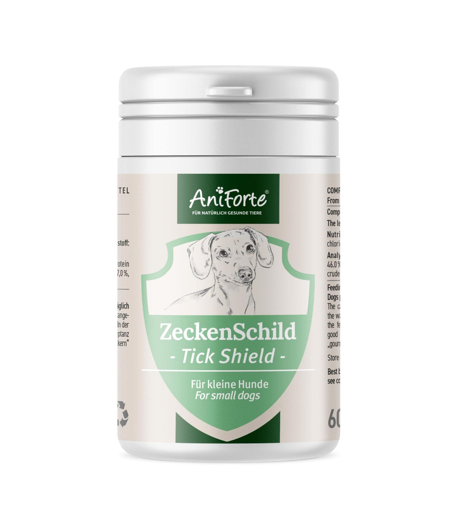 Aniforte Tick Sign for Small Dogs up to 10kg - 60 Capsules for Natural Tick Protection | Effective for Junior Adult & Senior Dogs - Buy Online on GoSupps.com