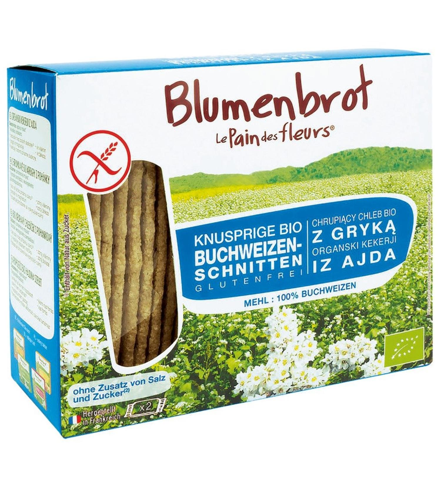 Blumenbrot Organic Crispy Buckwheat Bread without added salt and sugar (1 x 150 gr) 150 g (1 pack)
