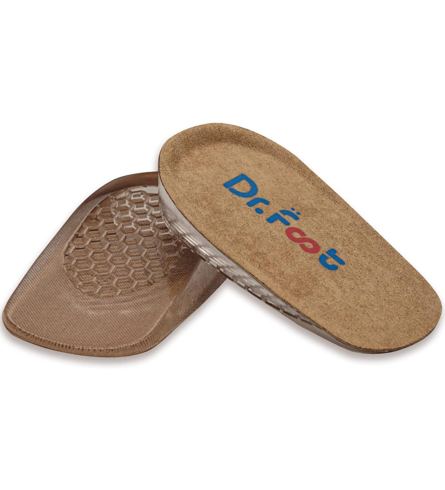 Dr. Foot's Height Increase Insoles - Heel Cushion Inserts for Leg Length Discrepancies | Small (0.5 Height) - International Shipping Available - Buy Online on GoSupps.com