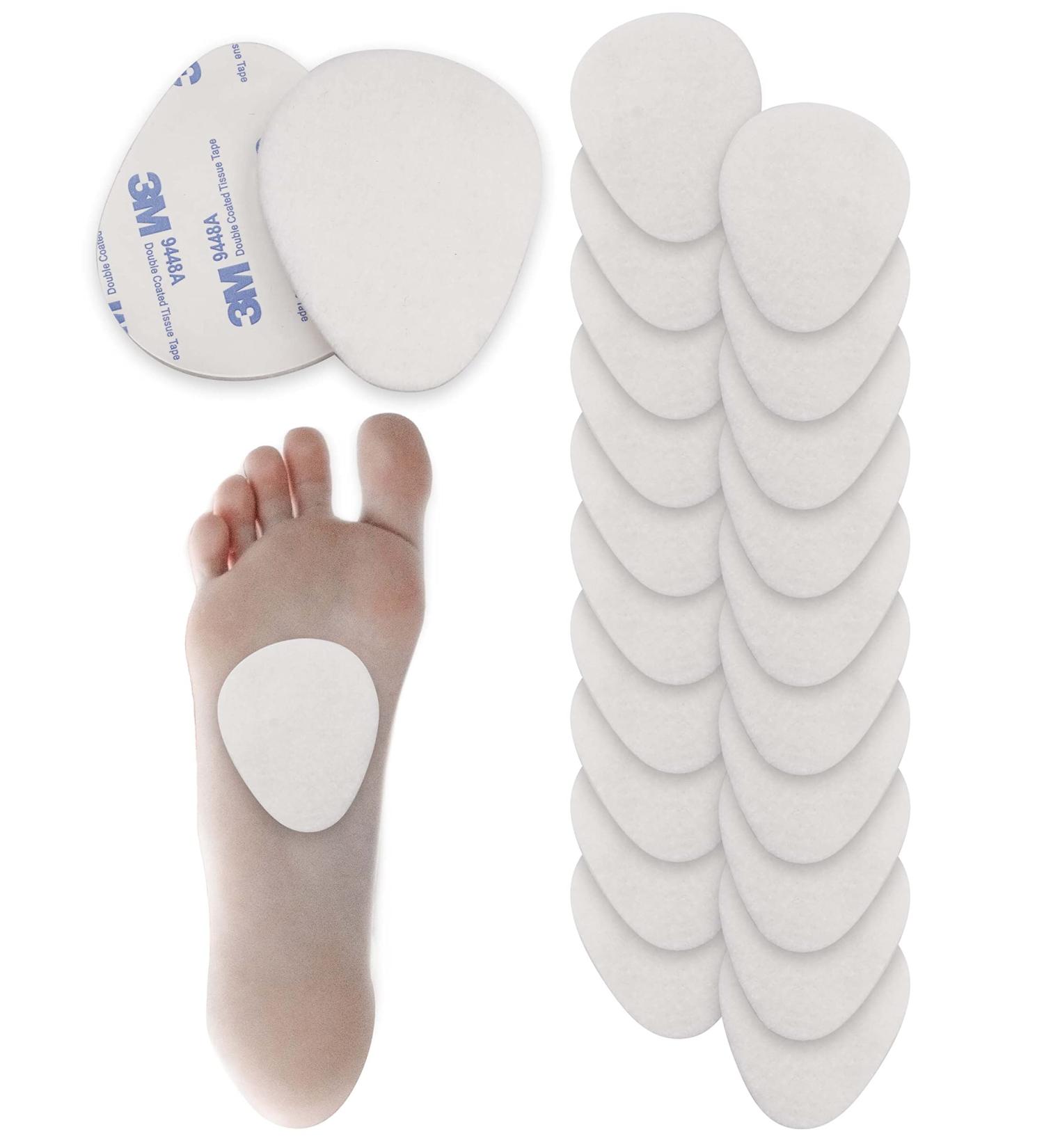 MoHern Metatarsal Pads 10-Pack - Foot Cushions for Ball of Foot Pain Relief - Men and Women (White) - Buy Online on GoSupps.com