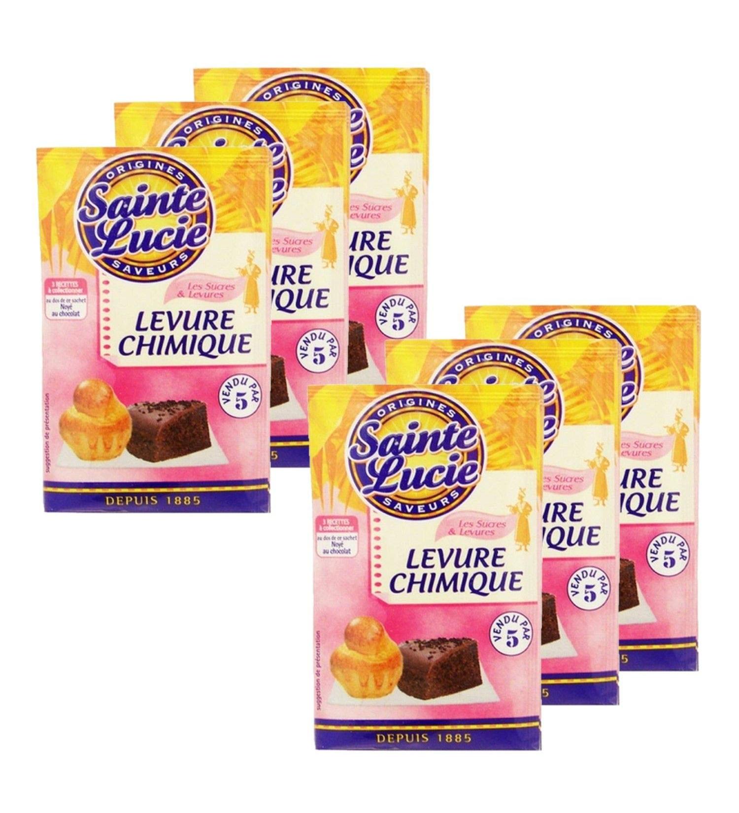 Set of 6 x Baking Powder – Sainte Lucie – 5 Sachets 10 g