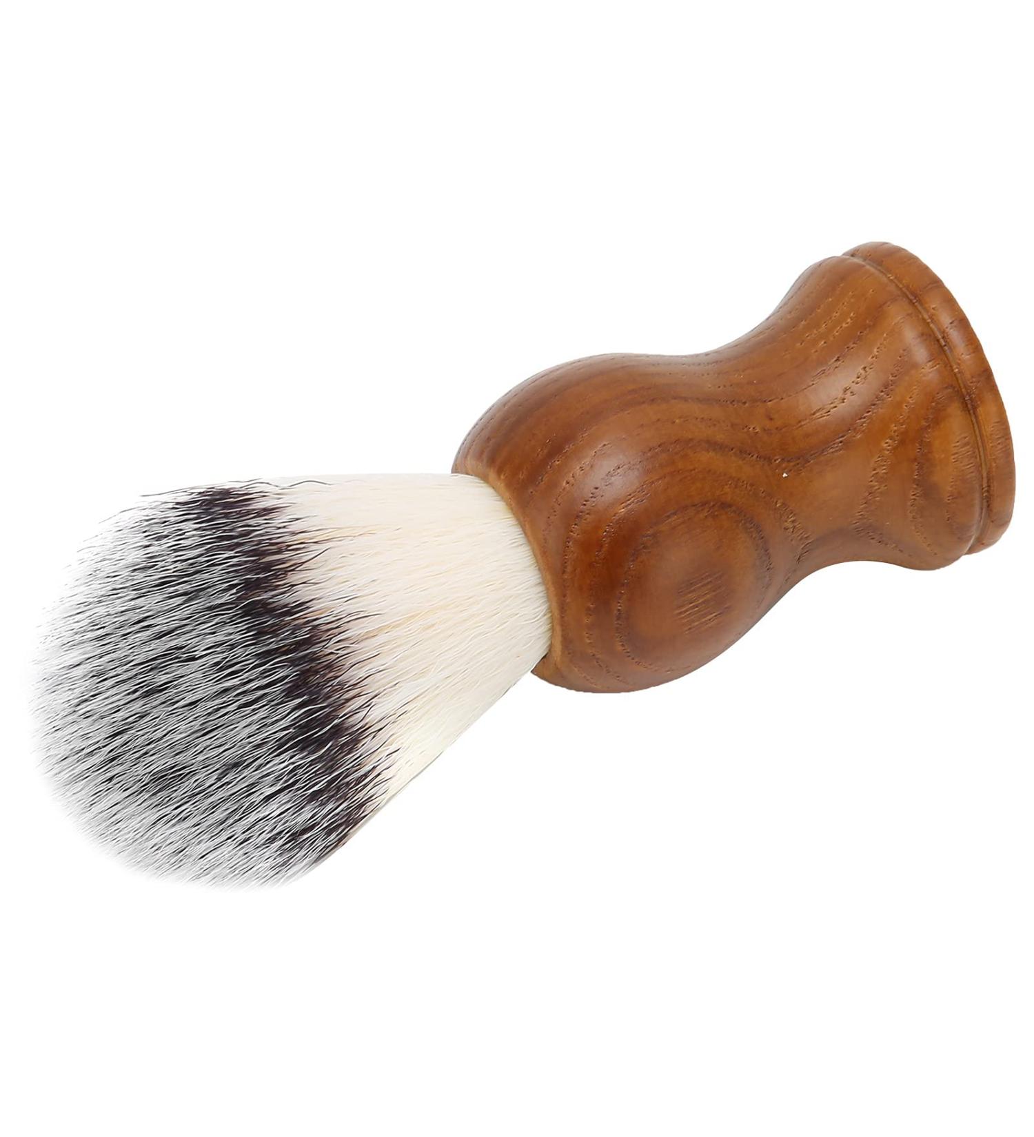 Hair-Razor Brush for Salons | Foam-Enhancing Travel Tool with Wood Handle - Perfect for Shaving Cream Distribution - Buy Online on GoSupps.com