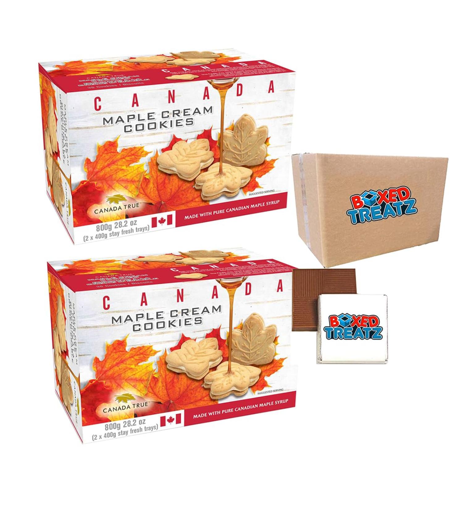 Canada Cookie Bundle - Canada True Canadian Maple Cookies 2 X 800g (1.6kg) For Every Occasion Boxed Treatz - Buy Online on GoSupps.com