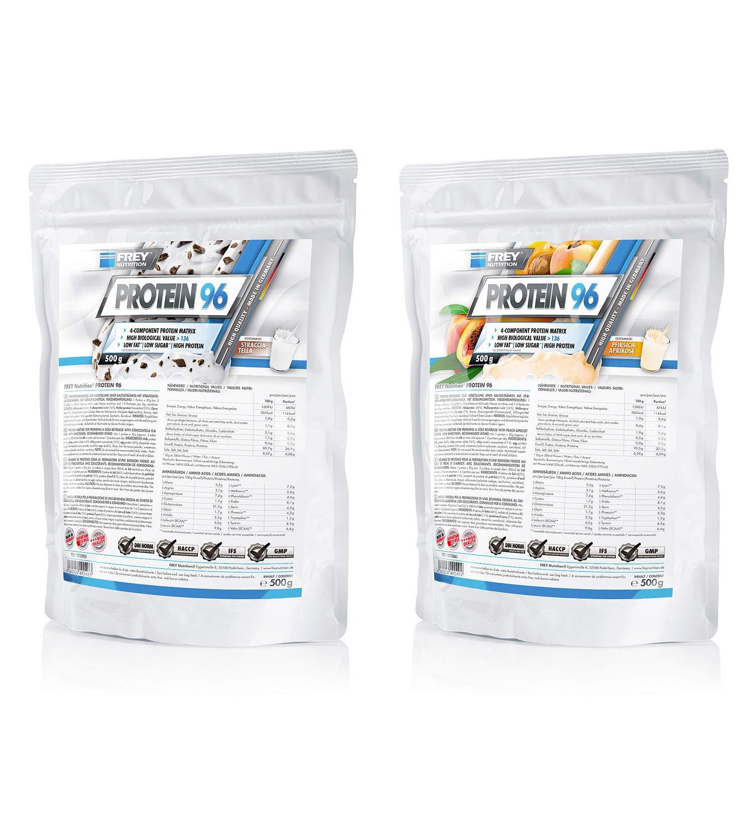 Frey Nutrition Protein 96 - 2 x 500g Vanilla Pack | High-Quality Protein Powder | International Shipping Available - Buy Online on GoSupps.com