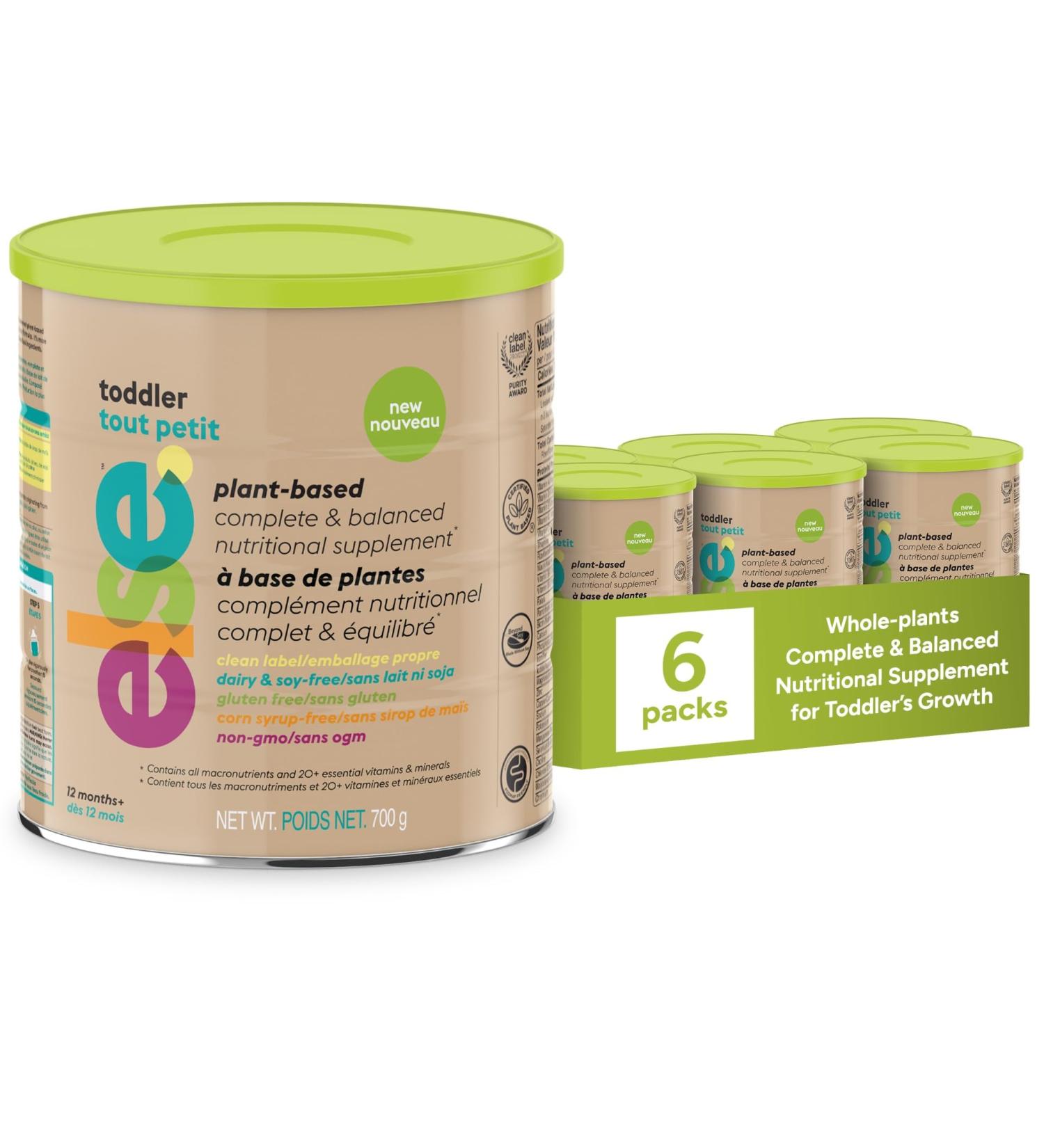 Else Toddler Nutritional Drink - Dairy Free Toddler Nutrition Drink Powder - Lactose Free Plant Based Formula for Kids 12+ Months - Complete Supplement Clean Label Purity Certified (700g 6-Pack) - Buy Online on GoSupps.com