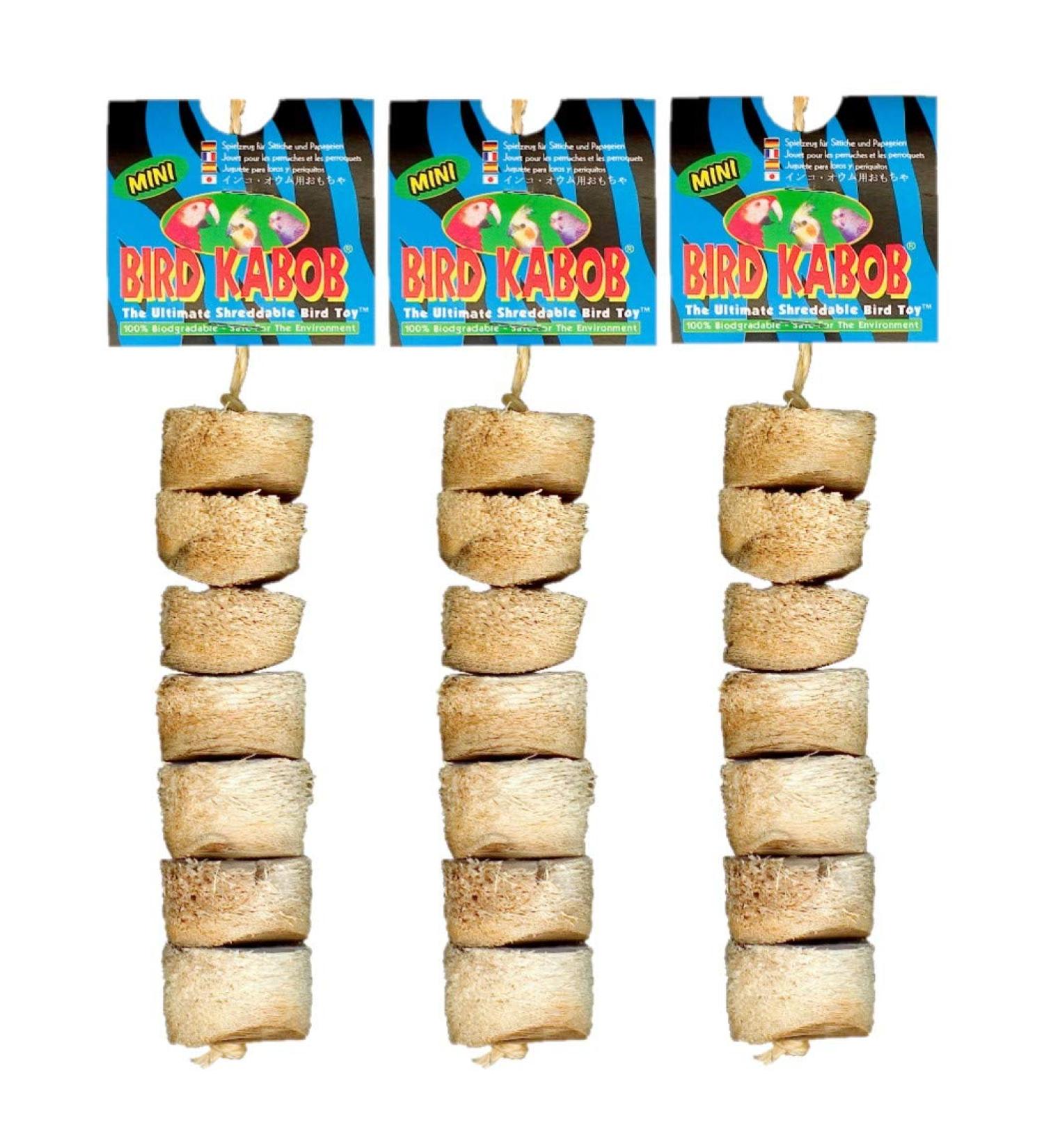 Bird Kabob Shreddable Parrot Toy Mini (3 Pack)