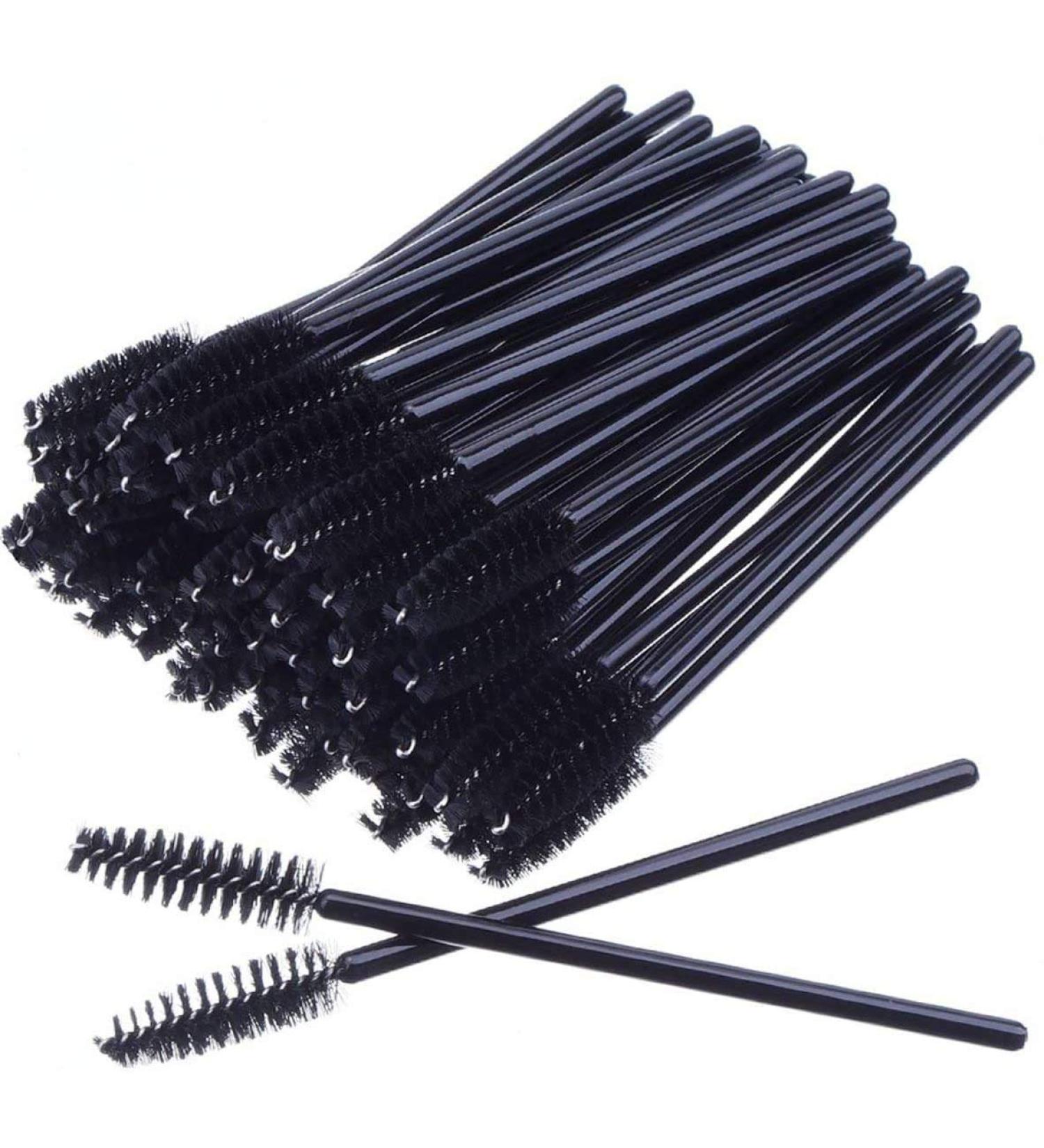 CARDALLTRY 100 PCS Disposable Eyelash Brushes Mascara Wands Eye Lash Eyebrow Applicator Cosmetic Makeup Brush Tool Kits (black) - Buy Online on GoSupps.com