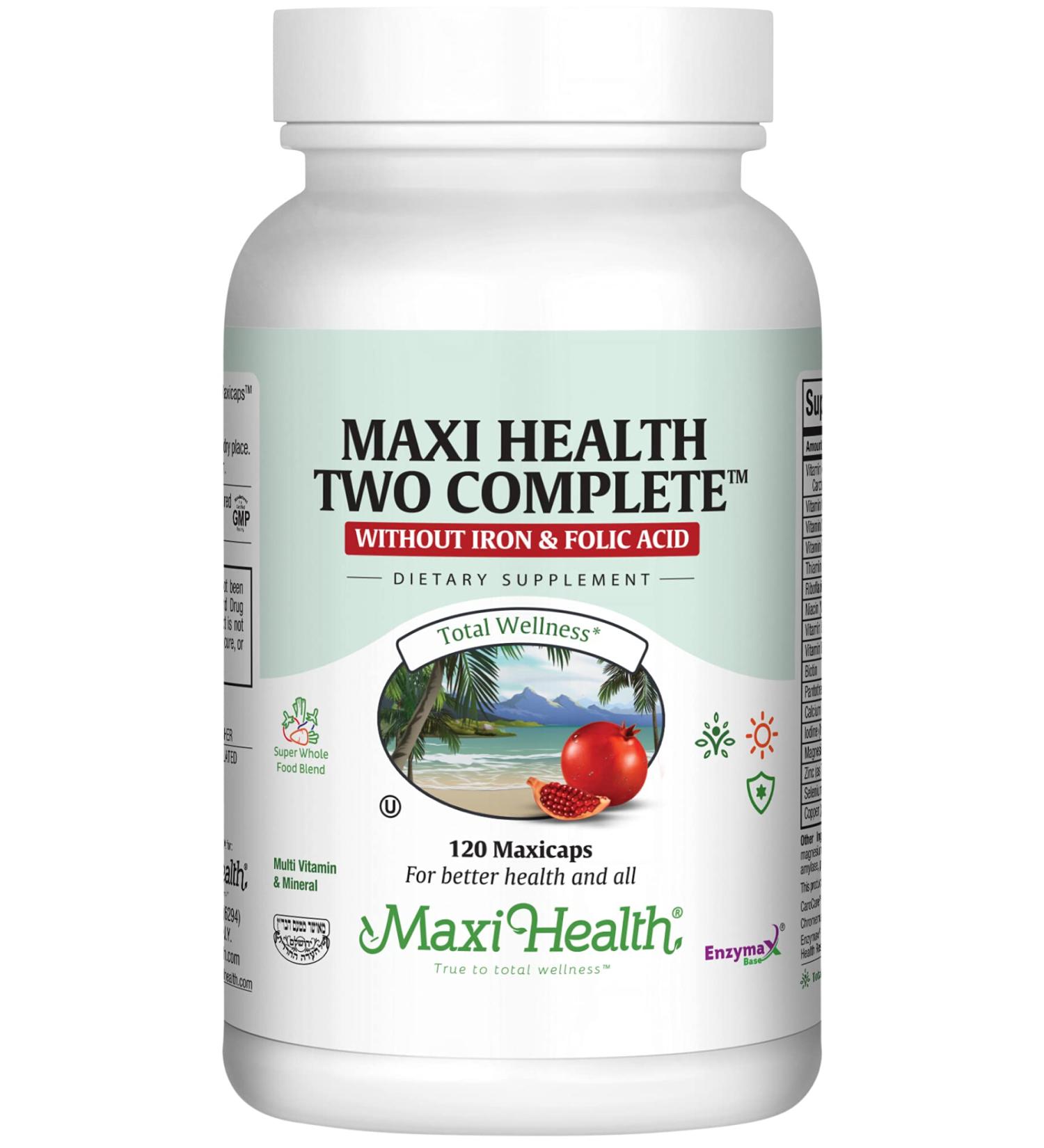 Maxi Two Complete - Iron-Free Digestive Support 120 Capsules - Buy Online on GoSupps.com