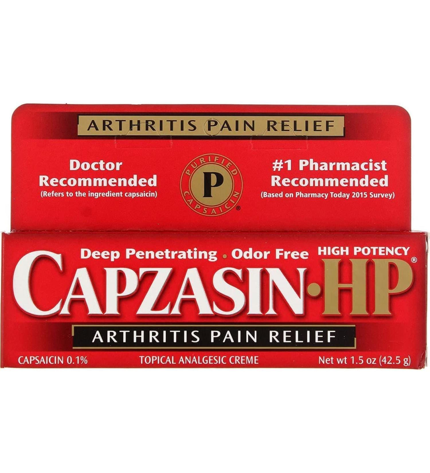 CAPZASIN HP Arthritis Muscle Pain Relief Cream 1.5 oz | Fast-Acting Pain Relief | Shop Internationally - Buy Online on GoSupps.com