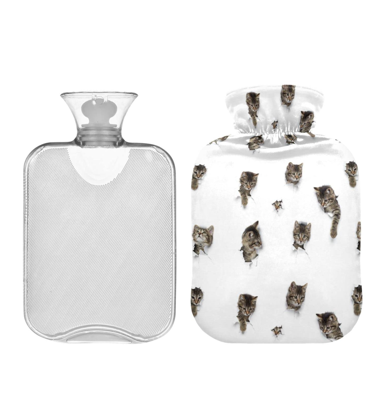Buy 2L Hot Water Bottle with Cover - Cats in Holes Ideal Pain Relief & Winter Hand Feet Warmer International Shipping Available - Buy Online on GoSupps.com