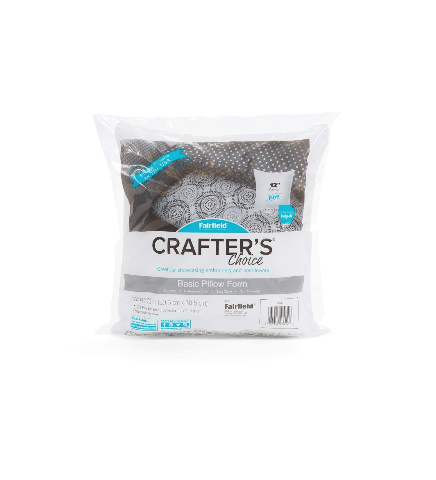 Fairfield CP-12 Crafter's Choice Pillow  12-Inch  12 by 12 12 by 12-Inch