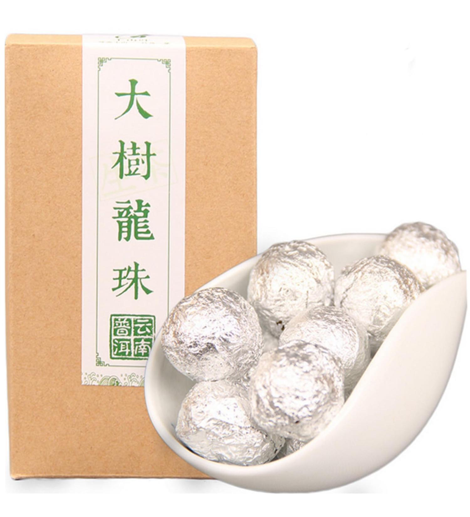 HQZM Yunnan Big Tree Dragon Pearl Puerh Tea Golden Bud Tuo Tea Raw Tea 170g No Additives - Buy Online on GoSupps.com